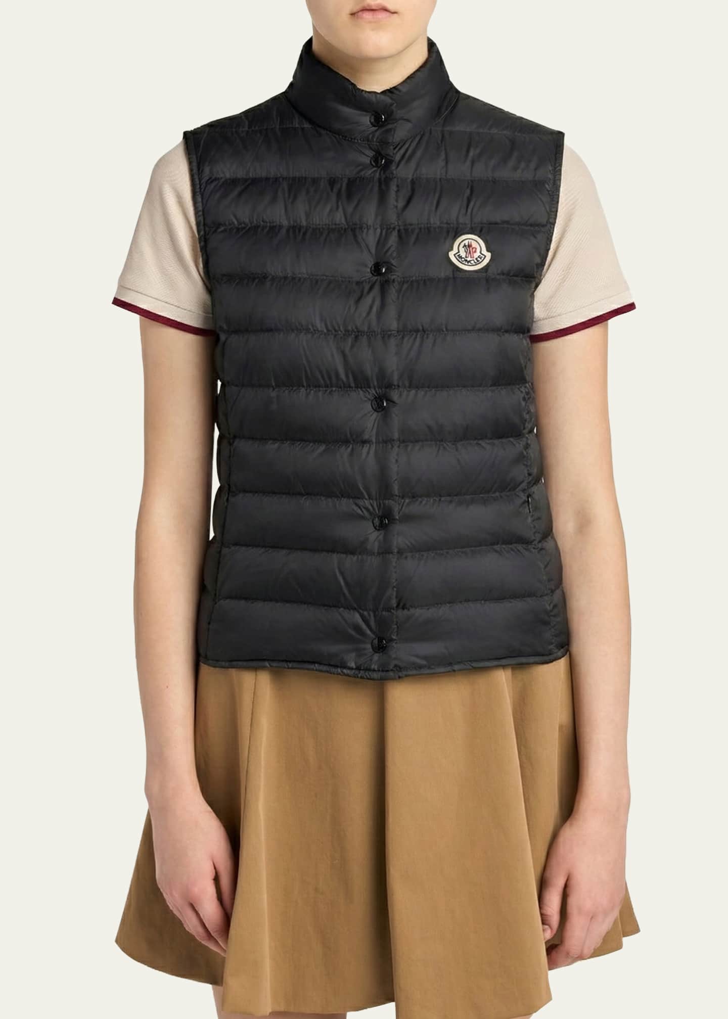 モンクレール liane ダウンベスト 0 Black Liane Down Gilet - Vests for Women | Moncler US