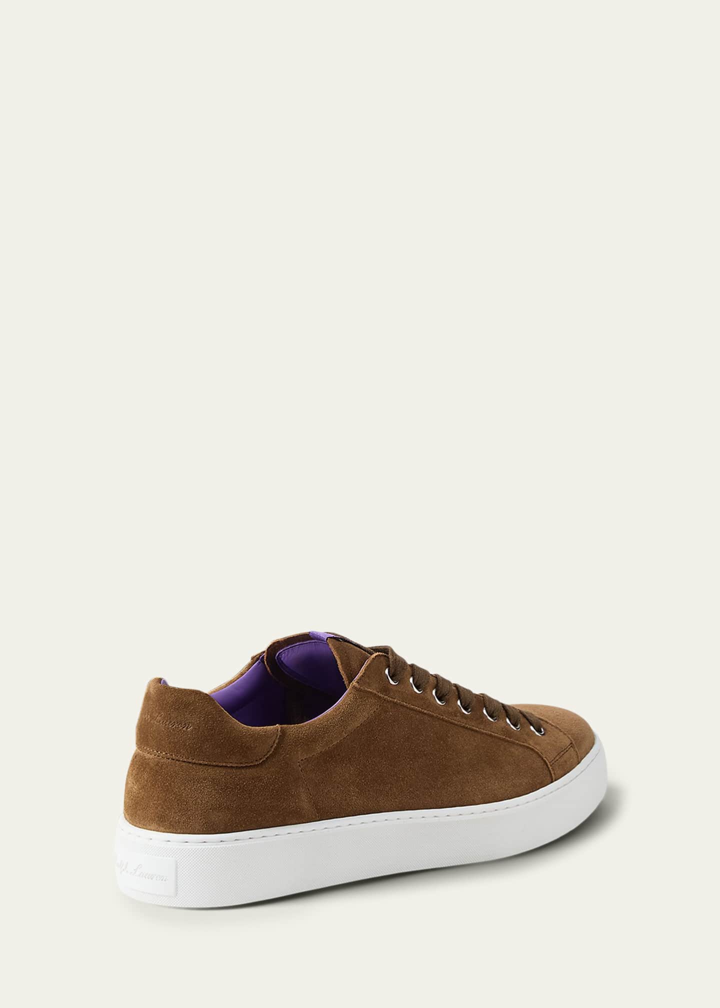 Ralph Lauren Purple Label Men's Severn Calf Suede Low-Top Sneakers