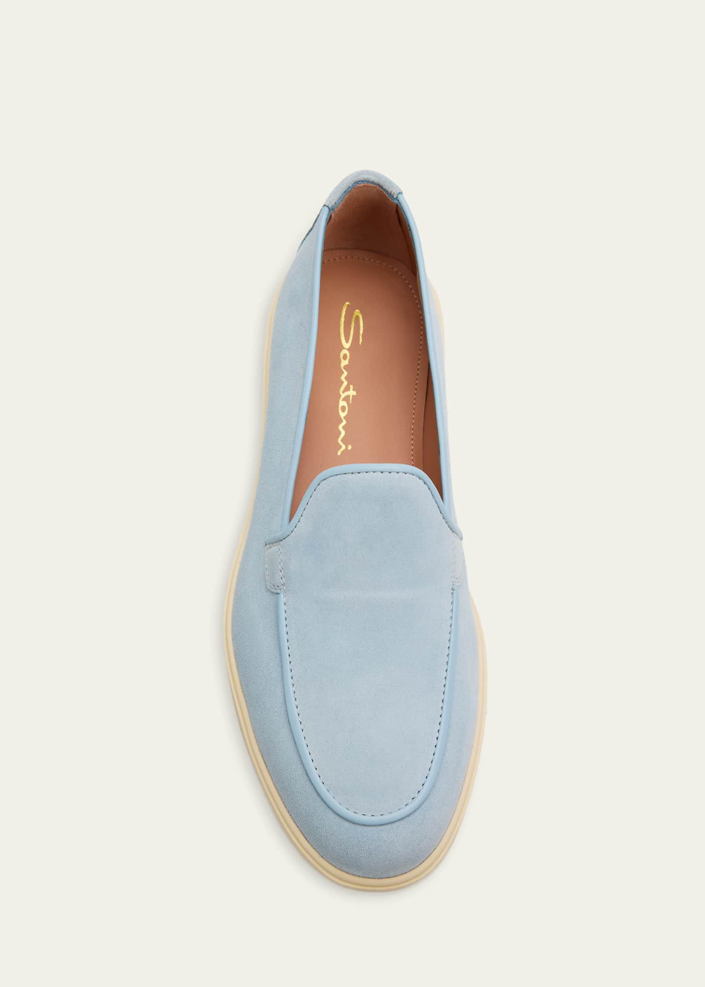 Santoni Suede Loafers - Bergdorf Goodman