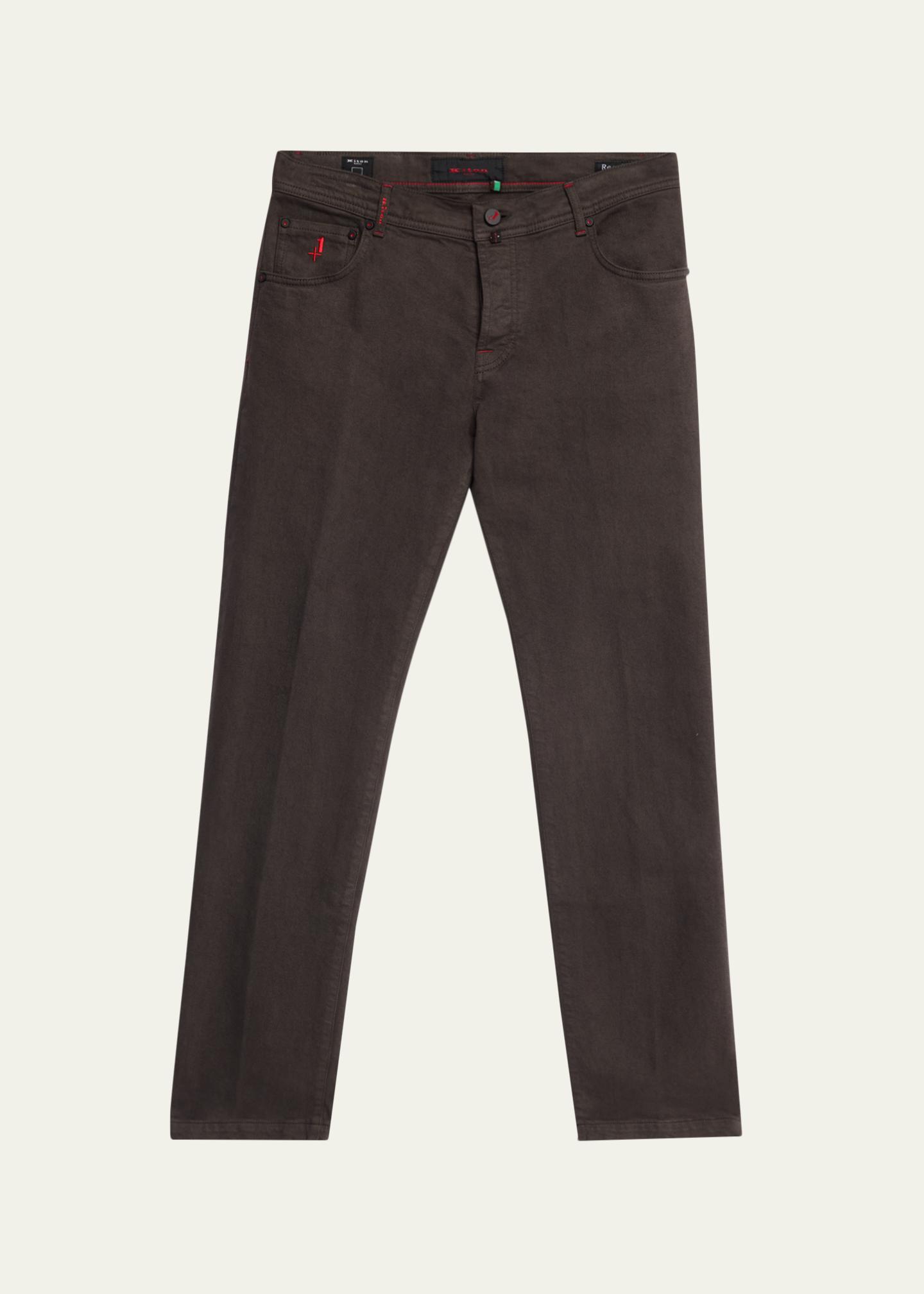 Kiton Men's Plus One Straight Leg Five-Pocket Pants - Bergdorf Goodman