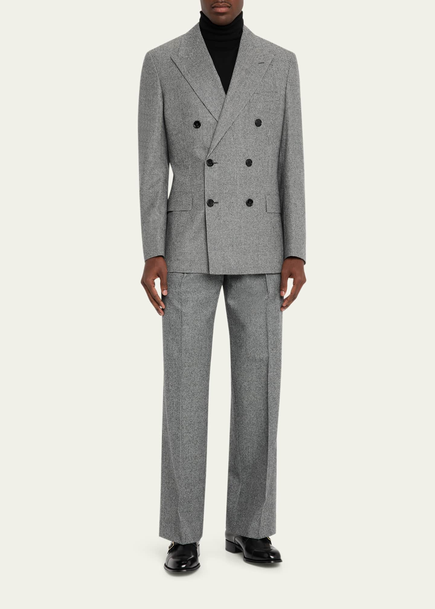 Burberry Men's Puppytooth Check Wool Tailored Jacket - Bergdorf