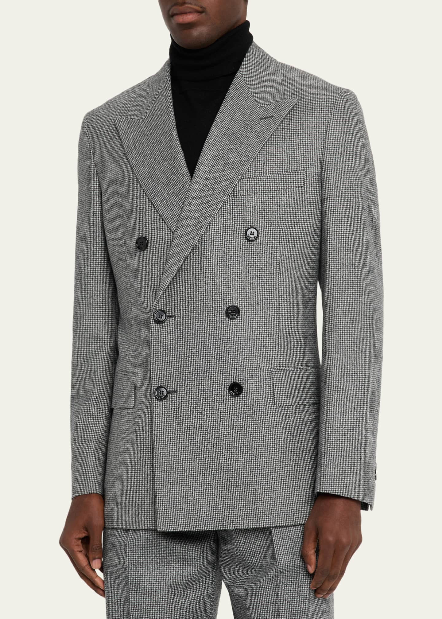 Burberry Men's Puppytooth Check Wool Tailored Jacket - Bergdorf