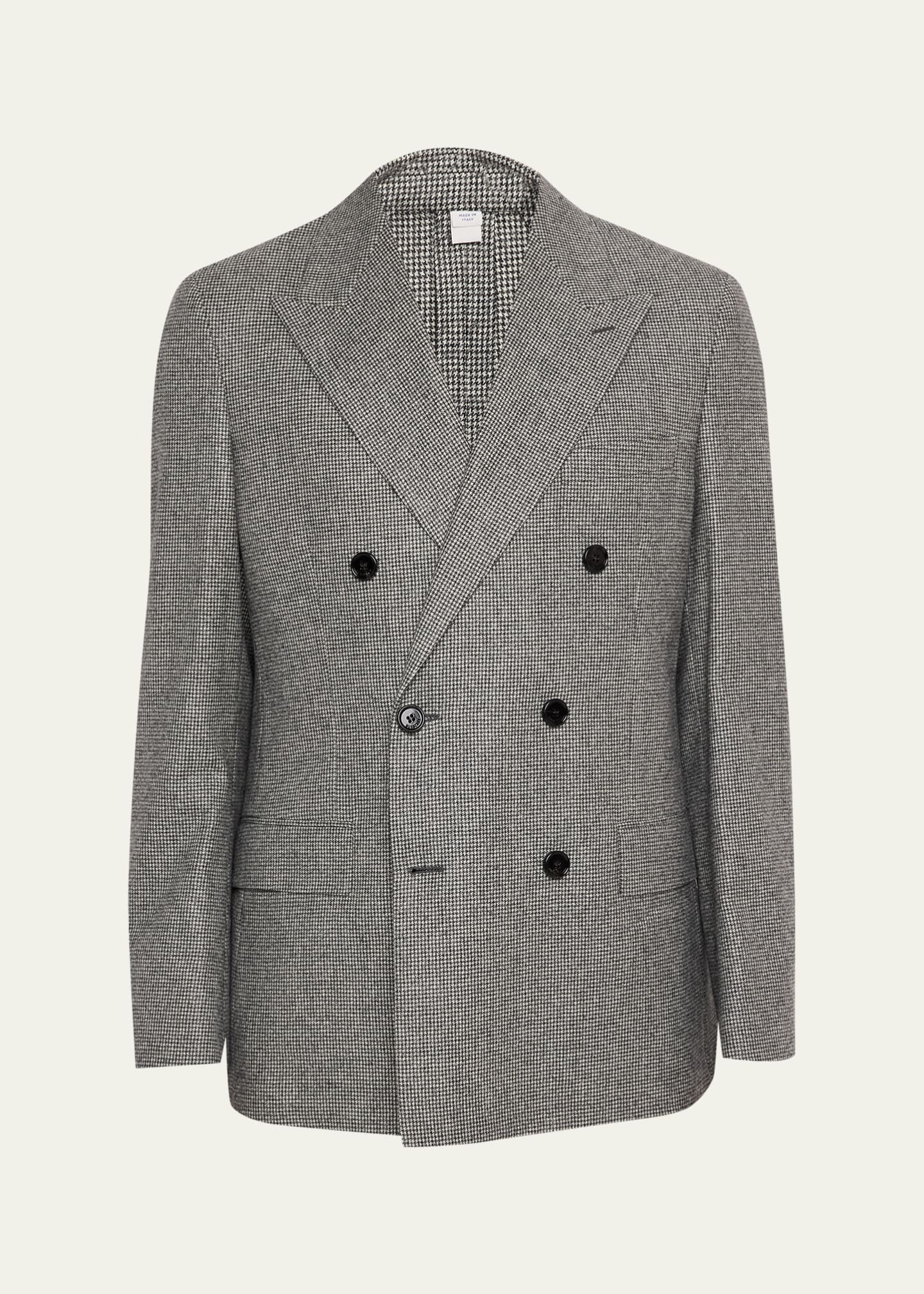 Burberry Men's Puppytooth Check Wool Tailored Jacket - Bergdorf