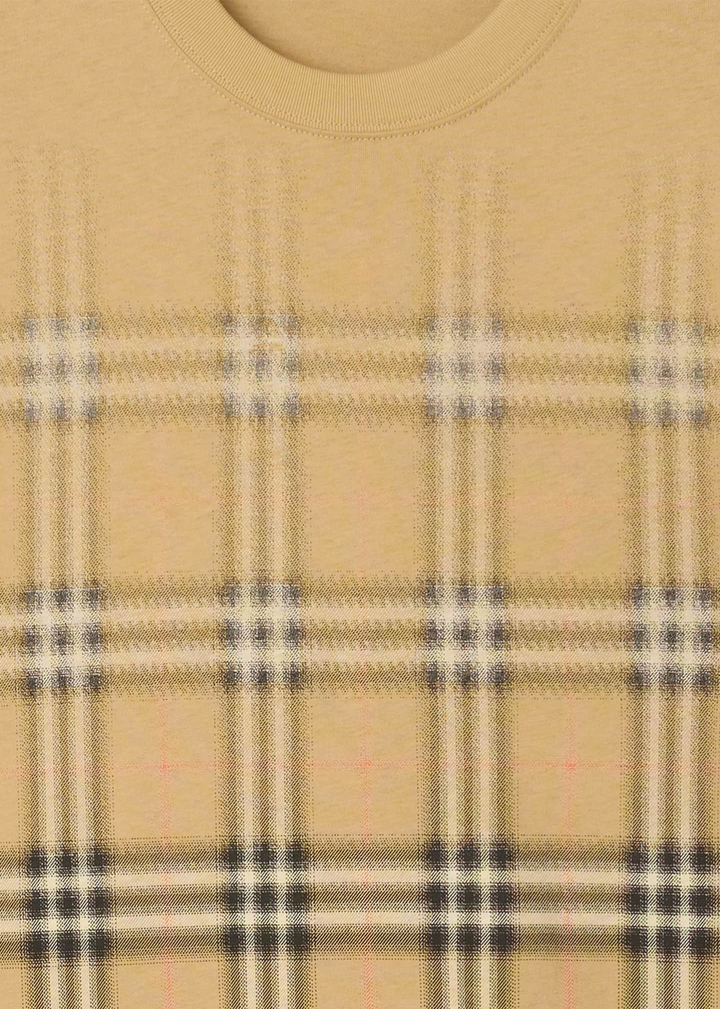 Burberry Men's Gradient Check Cotton T-Shirt - Bergdorf Goodman