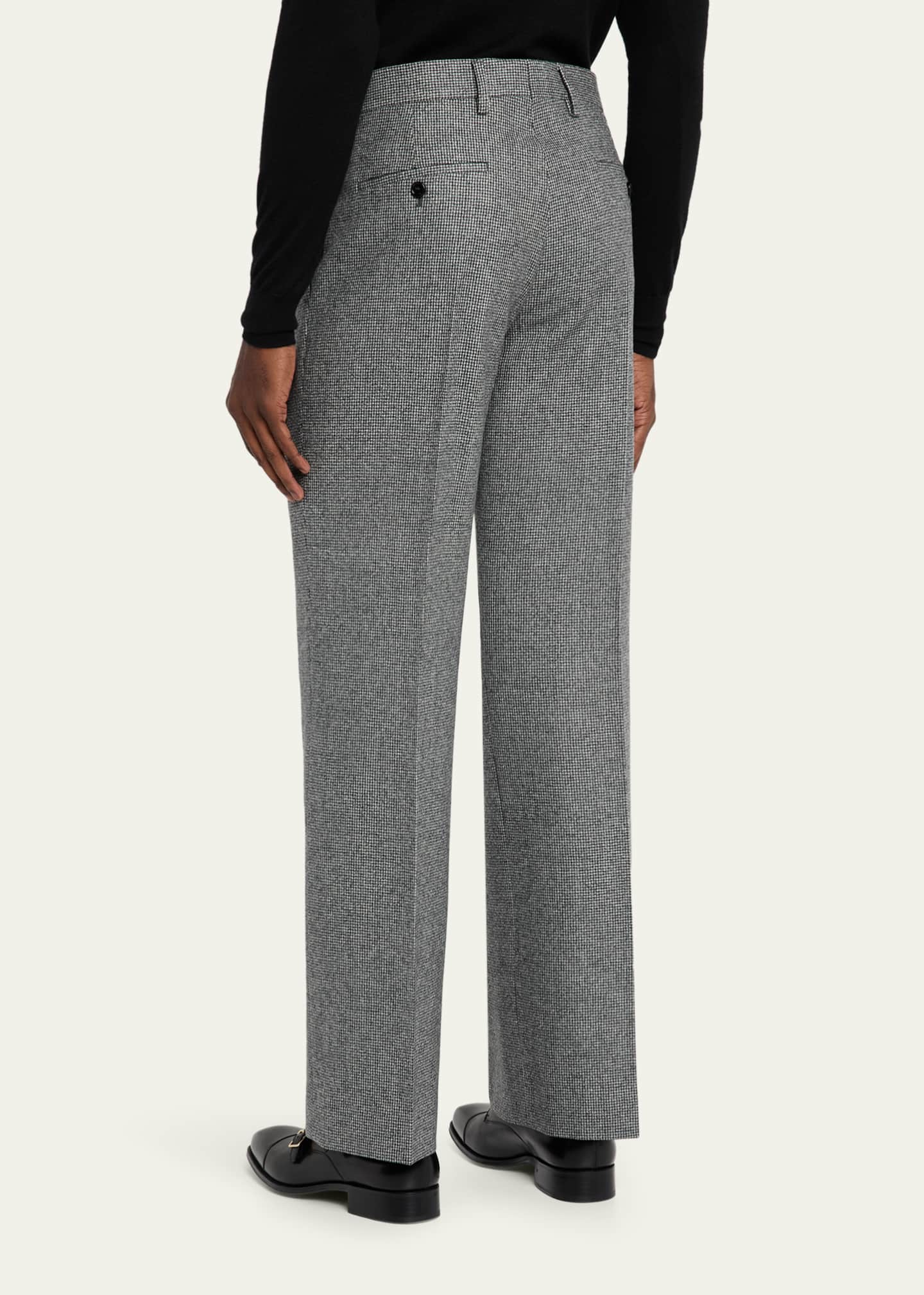 Burberry Men's Dalton Puppytooth Check Straight-Leg Trousers