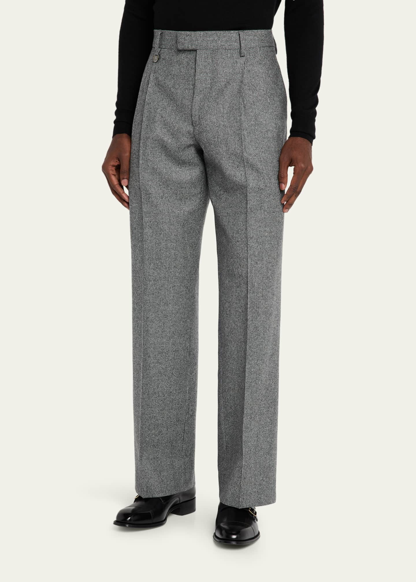 Burberry Men's Dalton Puppytooth Check Straight-Leg Trousers