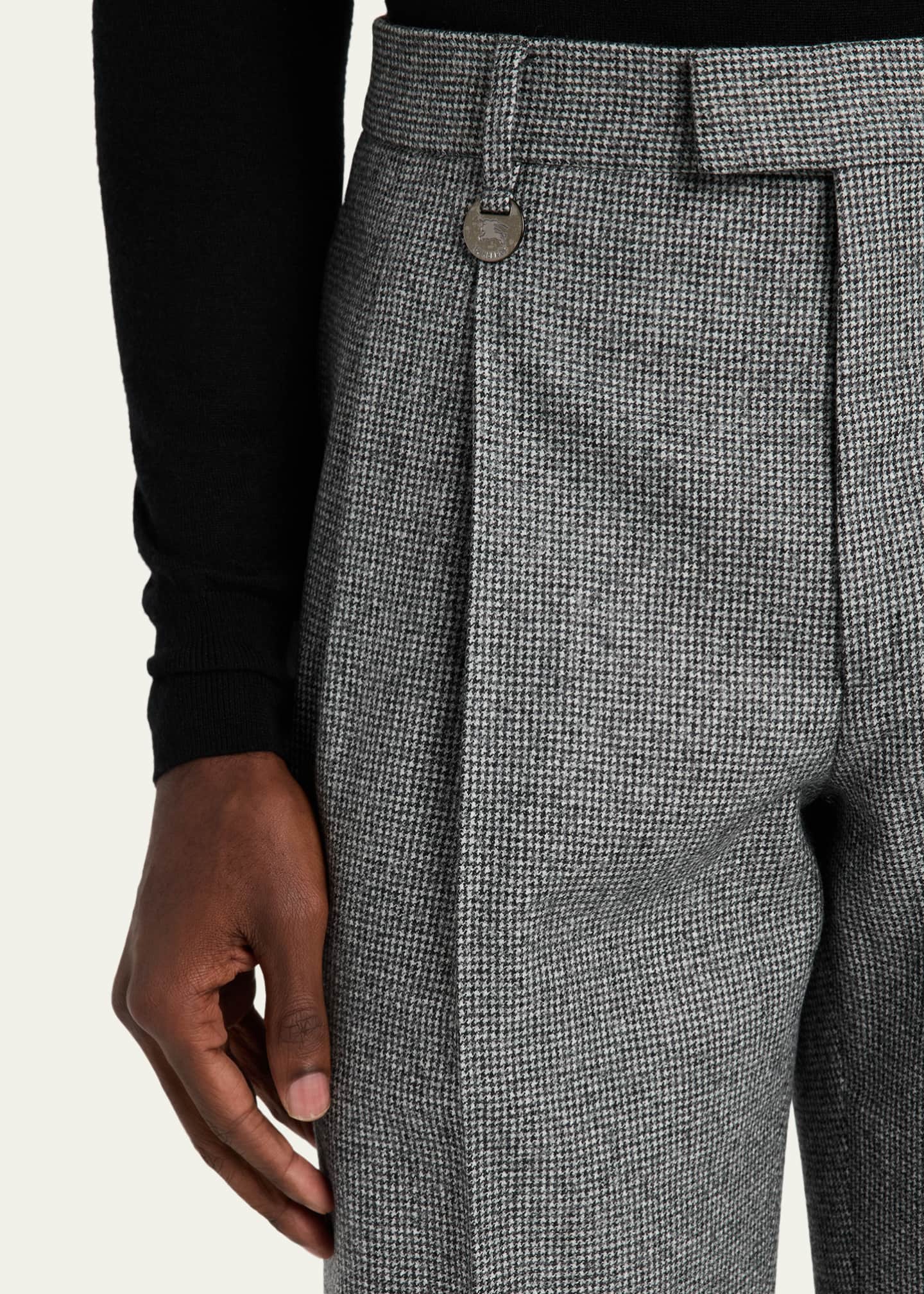 Burberry Men's Dalton Puppytooth Check Straight-Leg Trousers