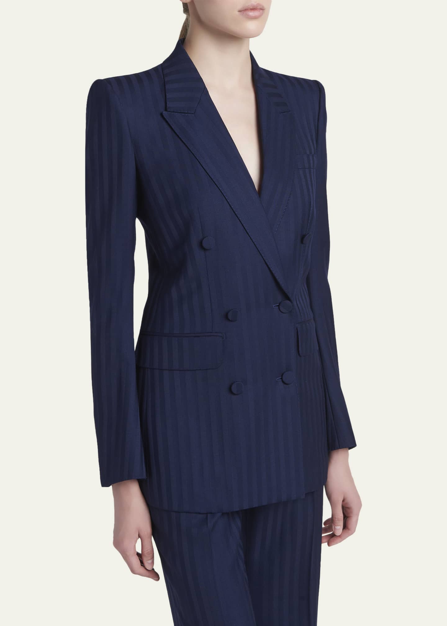 TOM FORD Tonal Striped Jacquard Single-Breasted Jacket - Bergdorf
