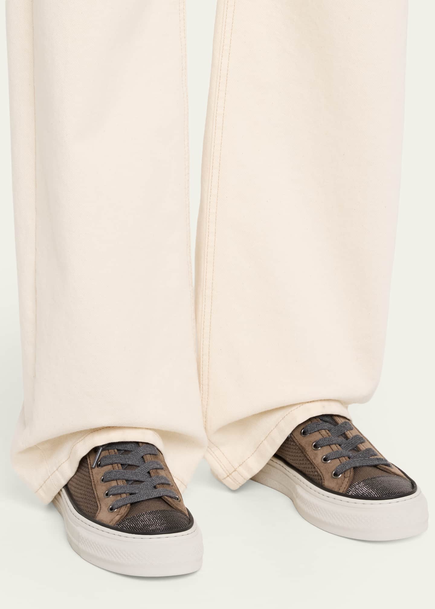 Brunello Cucinelli Monili Knit Low-Top Sneakers - Bergdorf Goodman