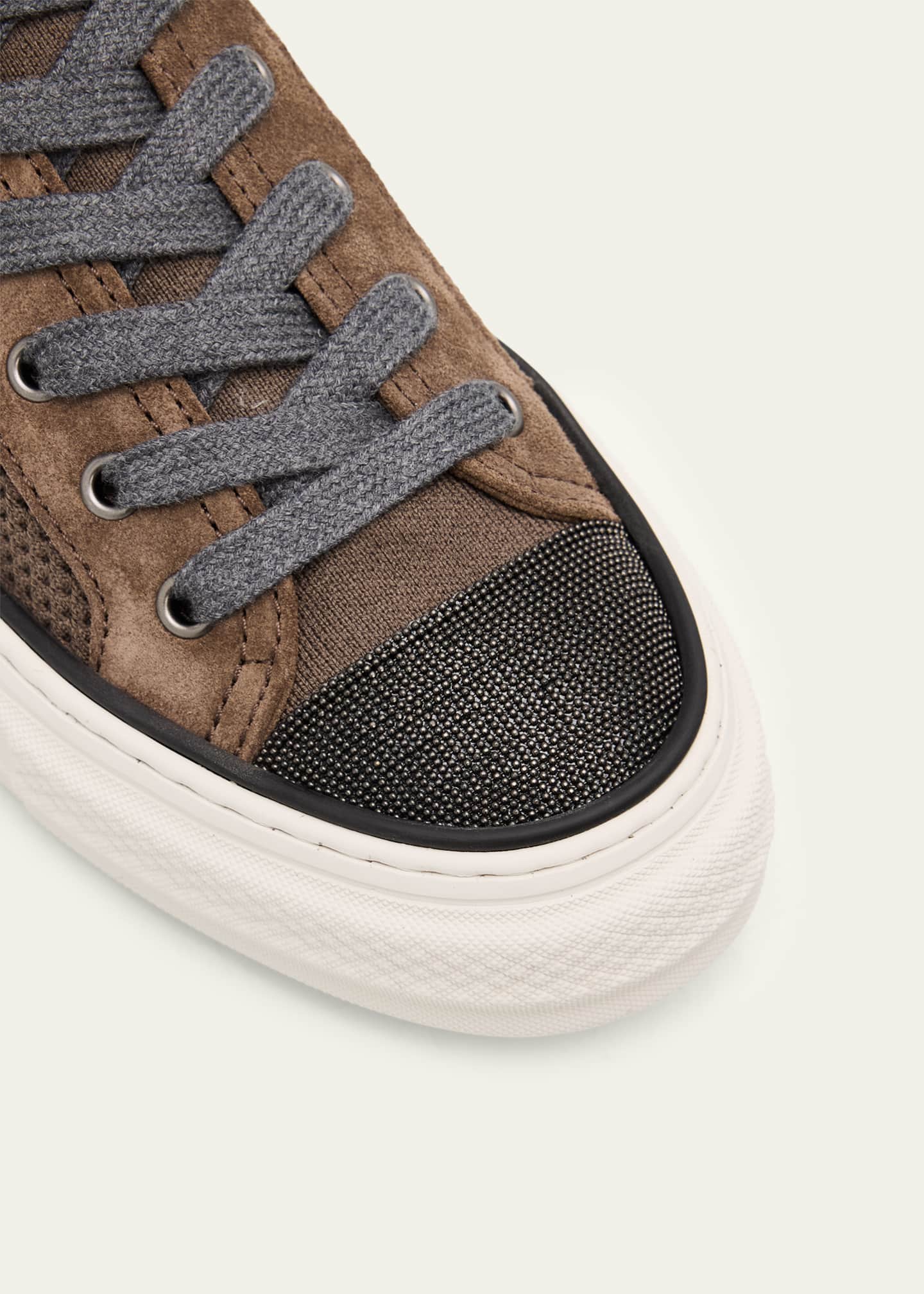Brunello Cucinelli Monili Knit Low-Top Sneakers - Bergdorf Goodman