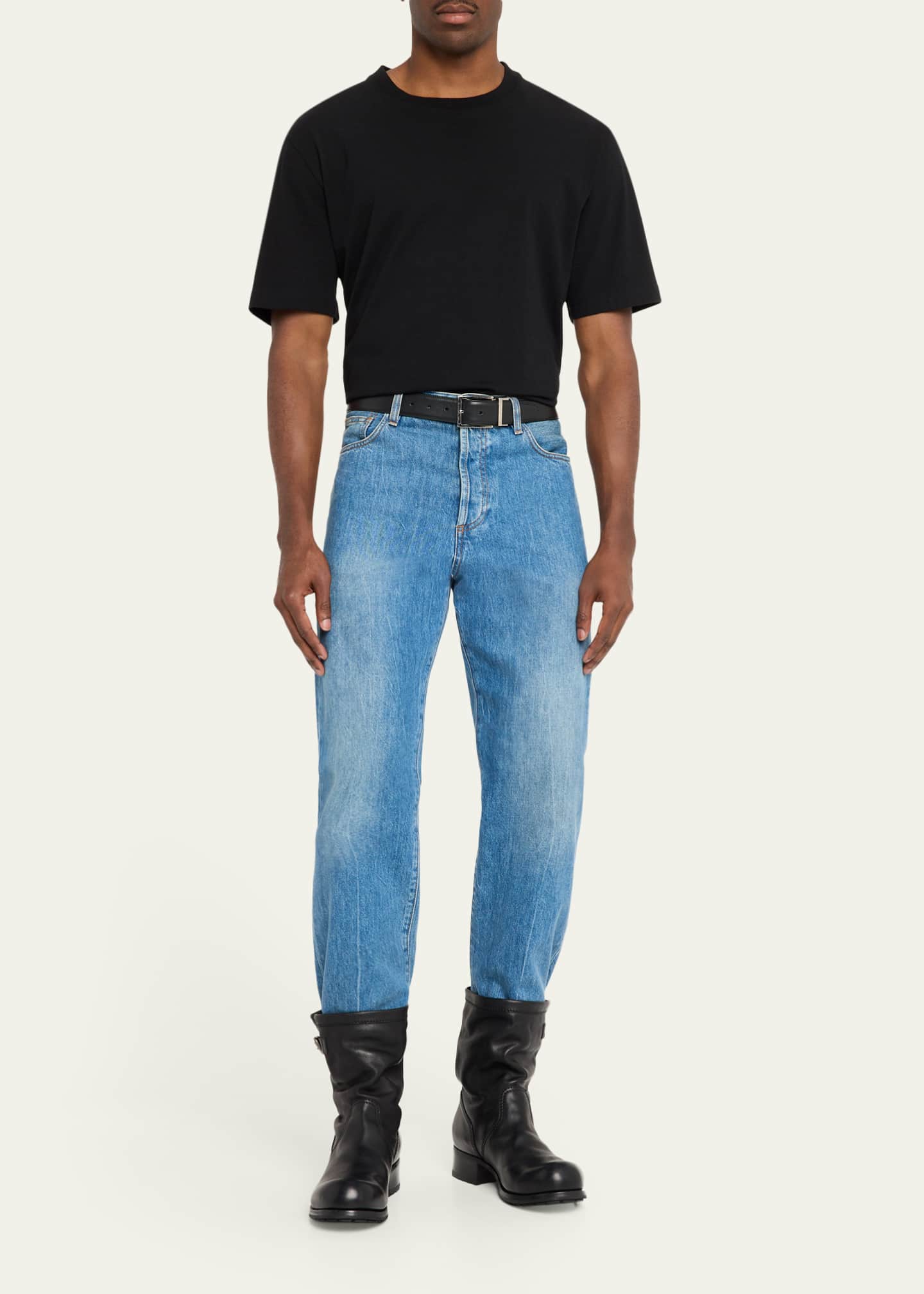 Prada Men's Leather Mid-Calf Boots - Bergdorf Goodman