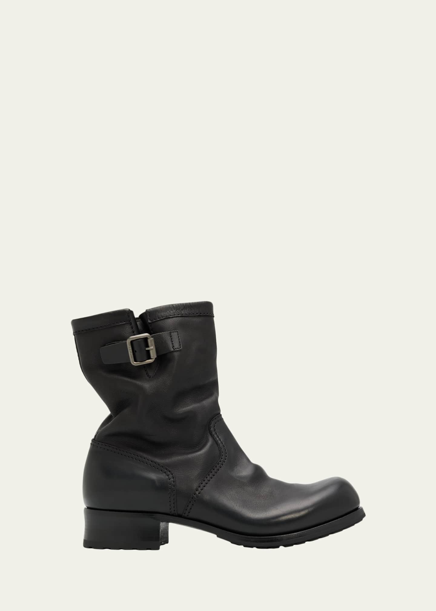 Prada Men's Leather Mid-Calf Boots - Bergdorf Goodman