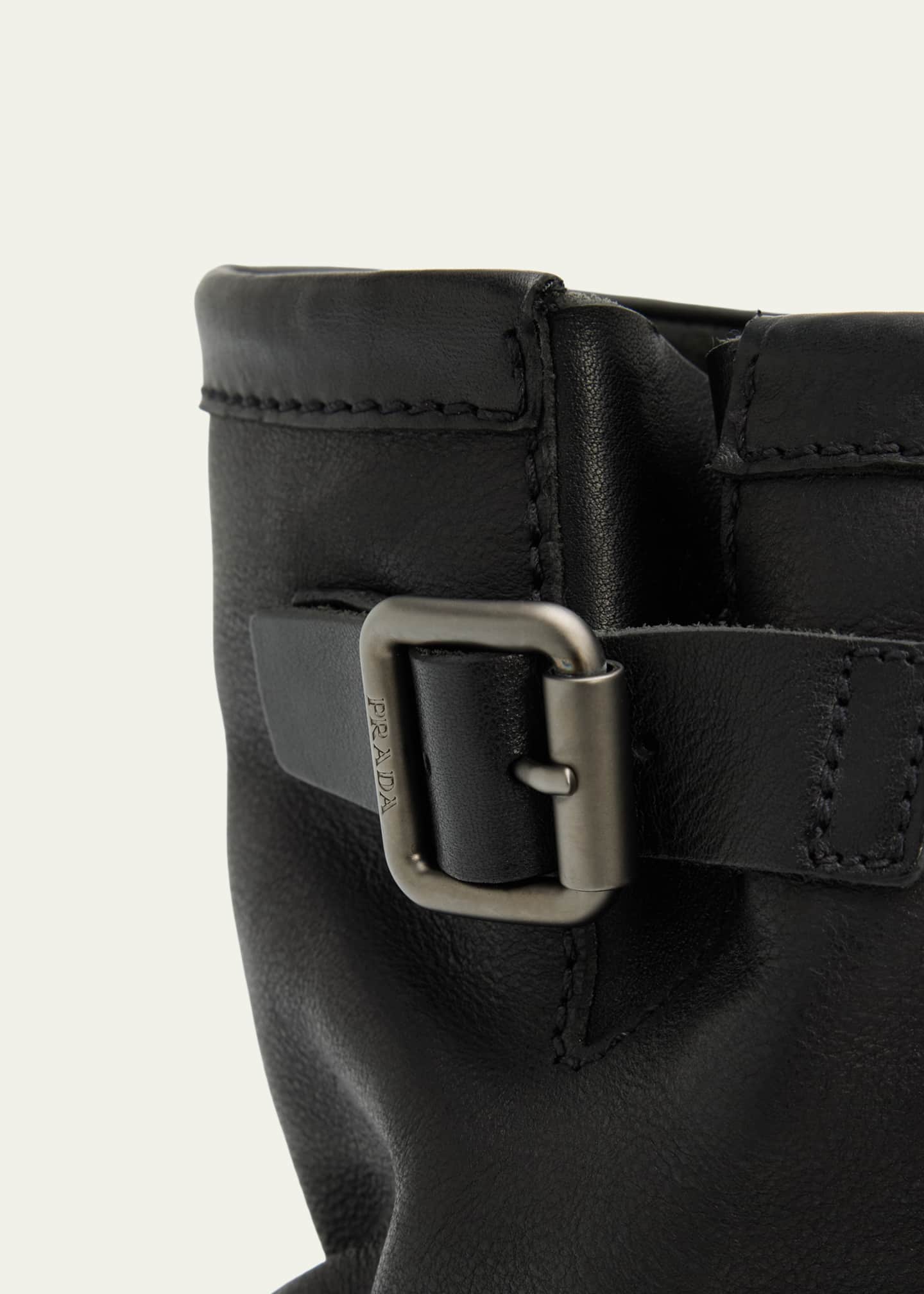 Prada Men's Leather Mid-Calf Boots - Bergdorf Goodman