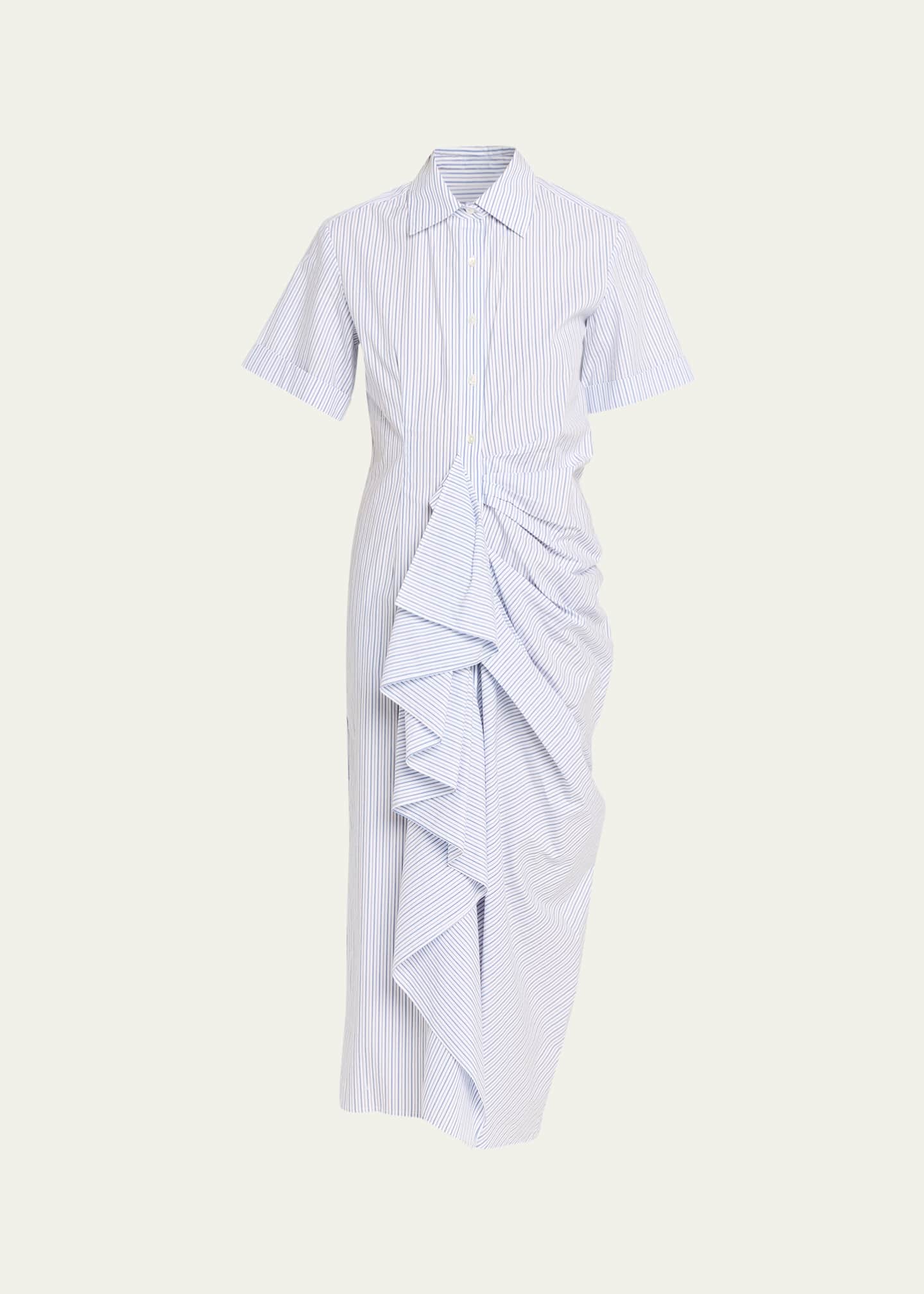 rosie assoulin shirt dress Rosie Assoulin Bustino Overlay Shirt Midi Dress