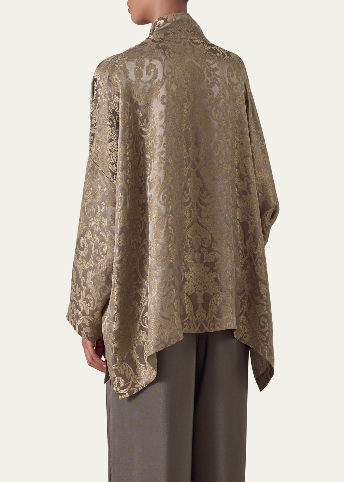 Eskandar A-Line Metallic Brocade Shirt - Bergdorf Goodman