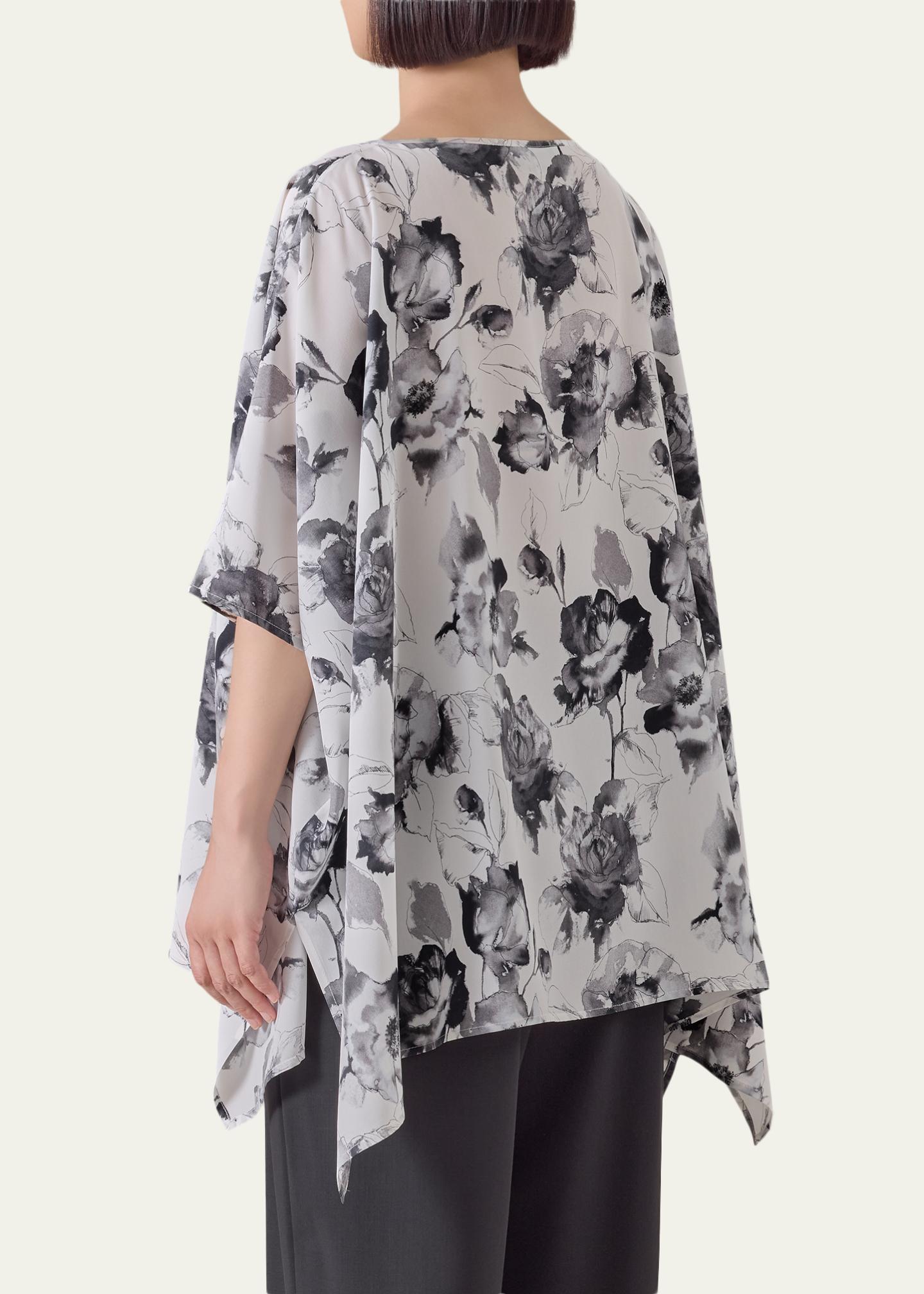 Eskandar Floral-Print Silk Chiffon Blouse - Bergdorf Goodman