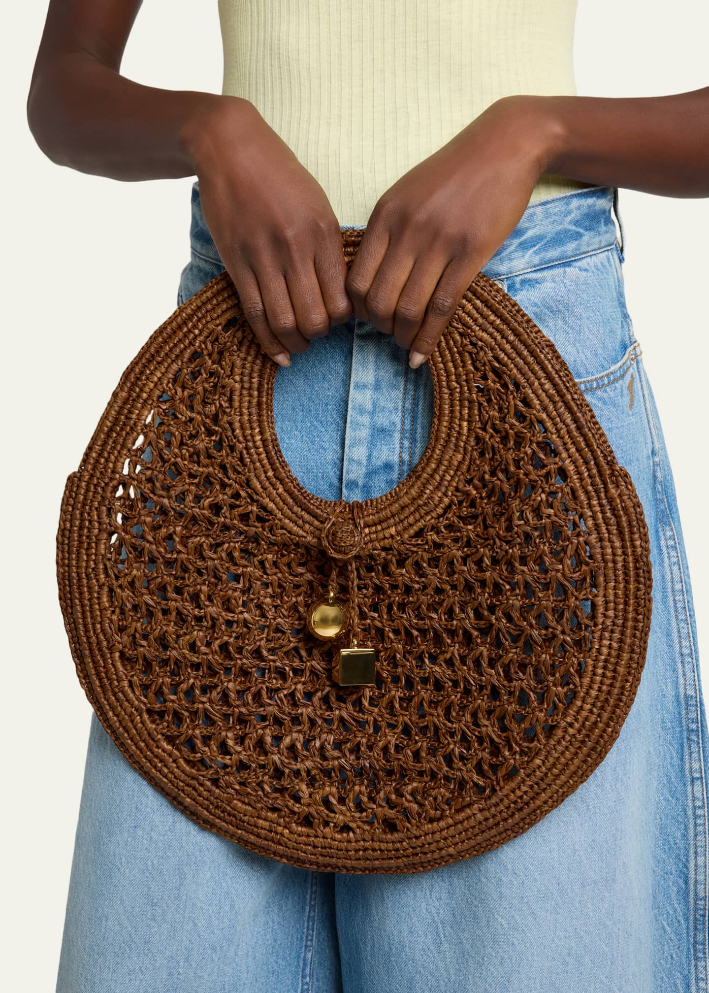 Jacquemus Le Petite Crochet Raffia Top-Handle Bag - Bergdorf Goodman