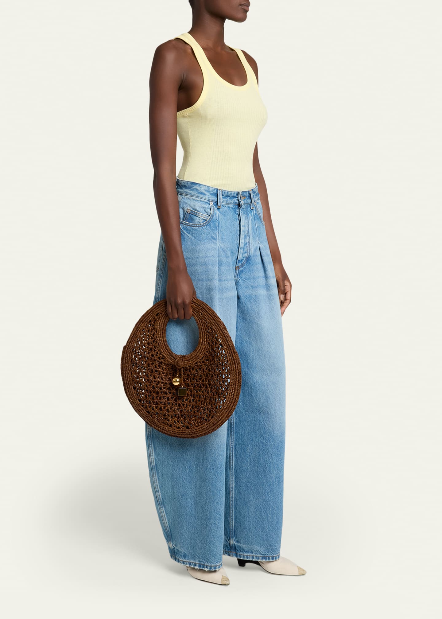 Jacquemus Le Petite Crochet Raffia Top-Handle Bag - Bergdorf Goodman
