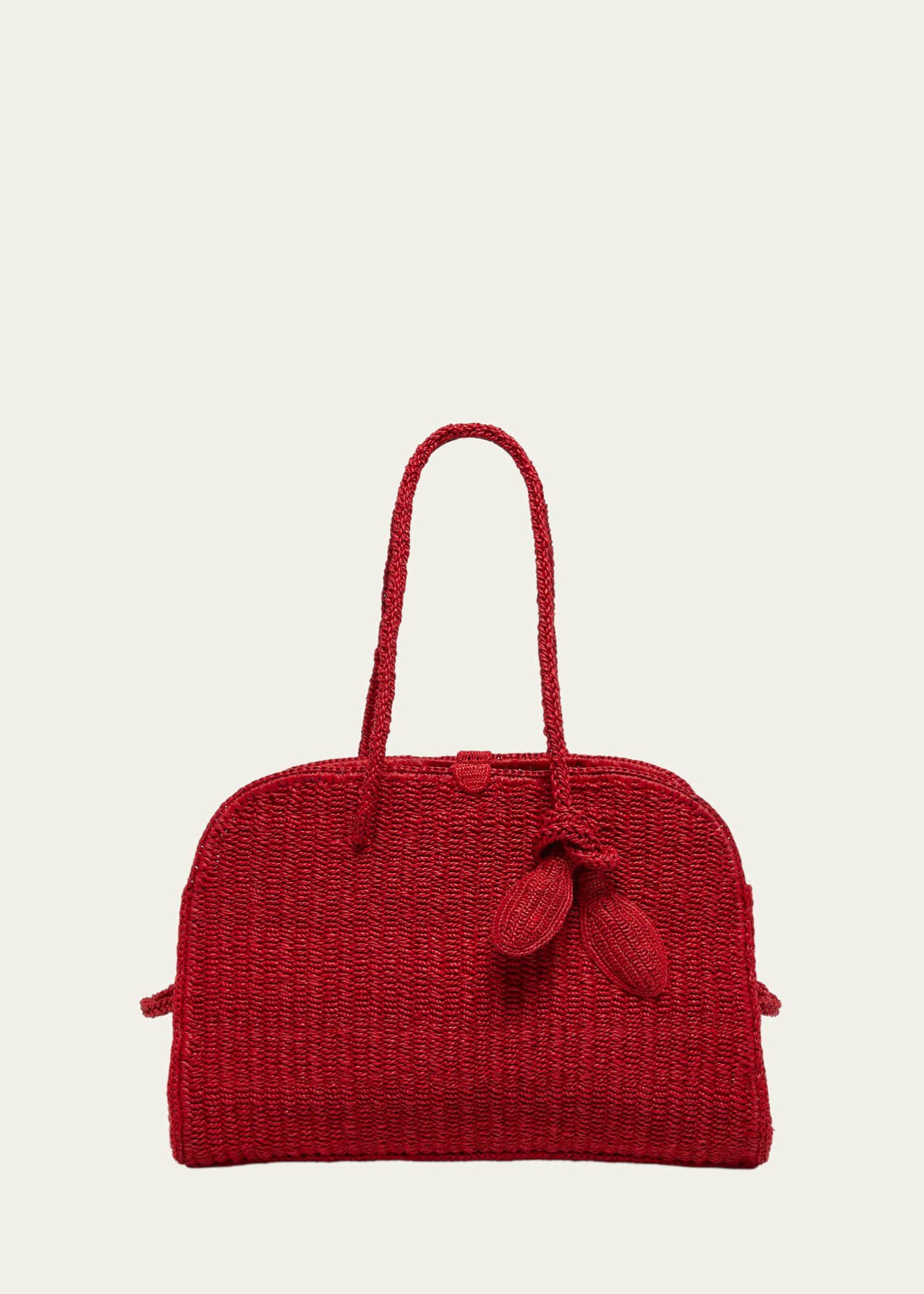 Jacquemus Le Turismo Raffia Top-Handle Bowler Bag - Bergdorf Goodman