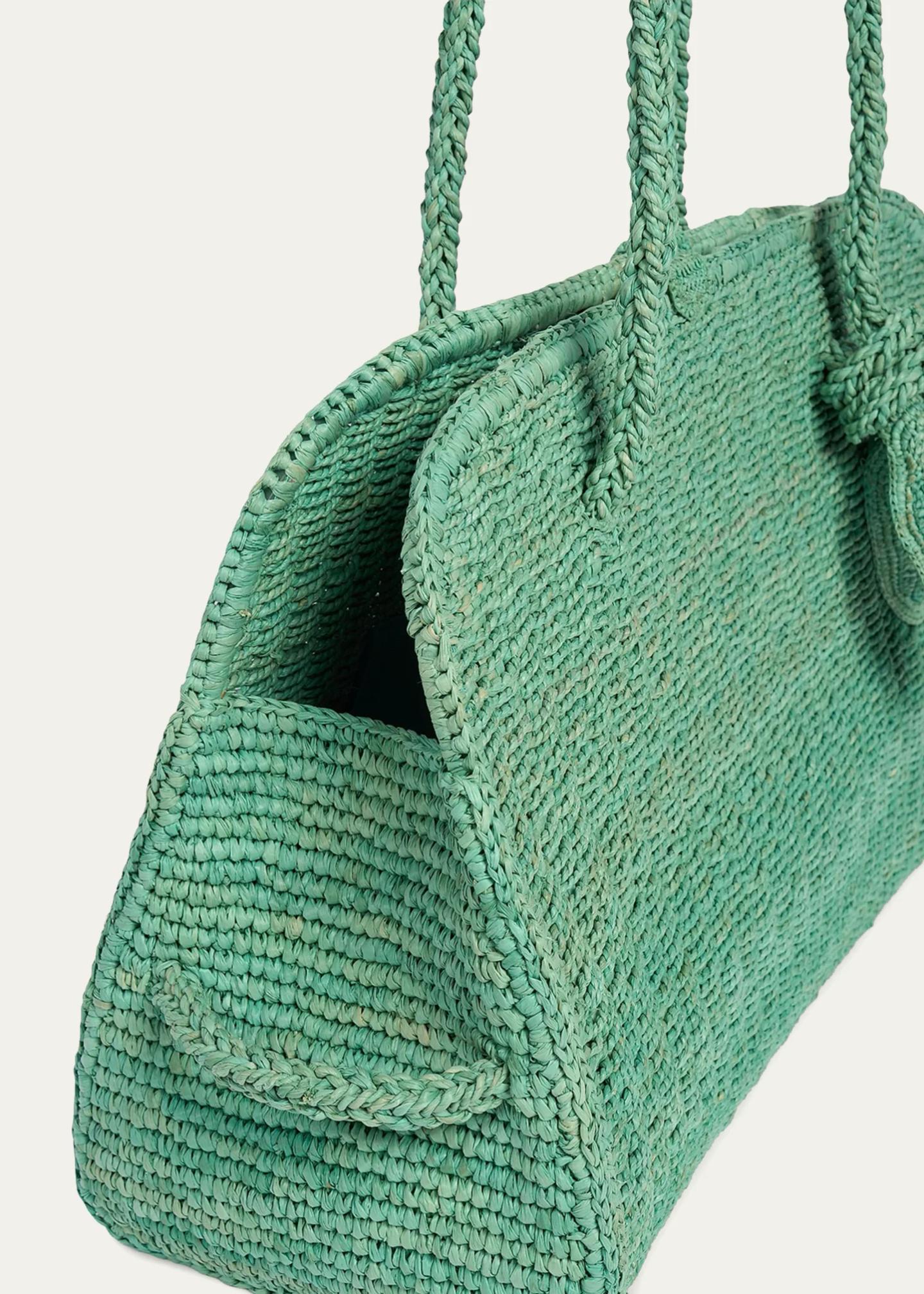 Jacquemus Le Turismo Raffia Top-Handle Bowler Bag - Bergdorf Goodman