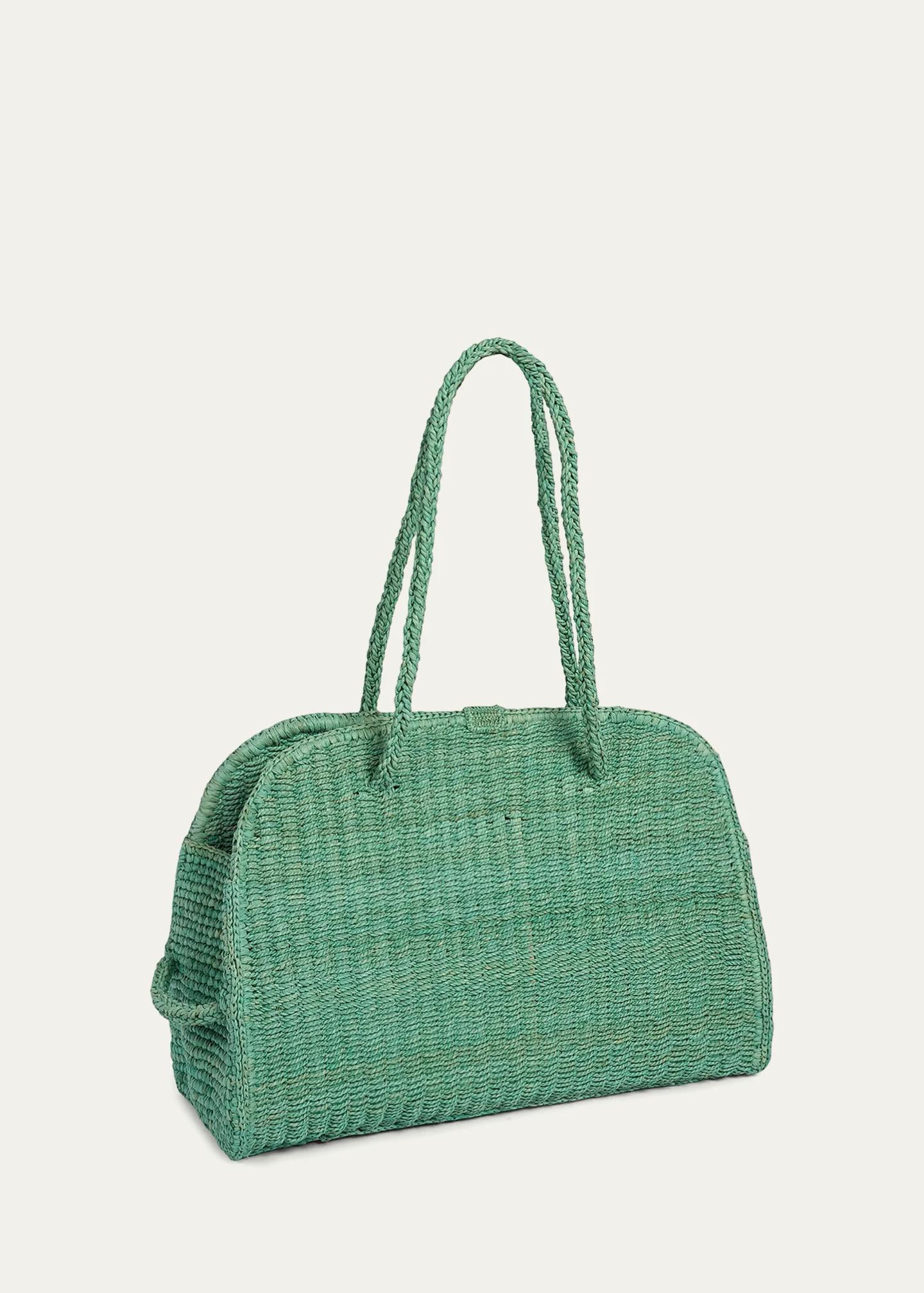Jacquemus Le Turismo Raffia Top-Handle Bowler Bag - Bergdorf Goodman