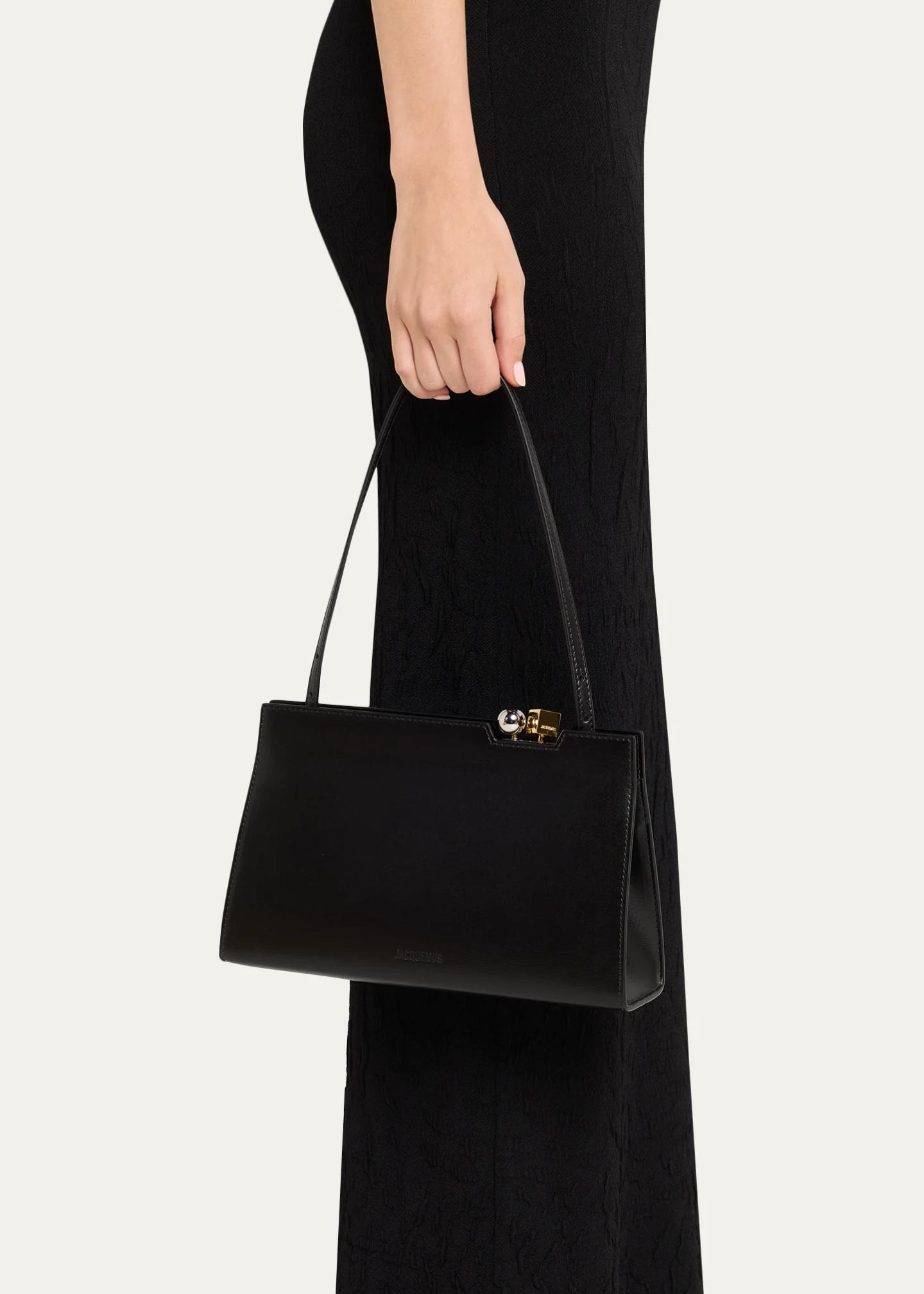 Jacquemus Le Salon Rond Carre Leather Clutch Bag - Bergdorf Goodman