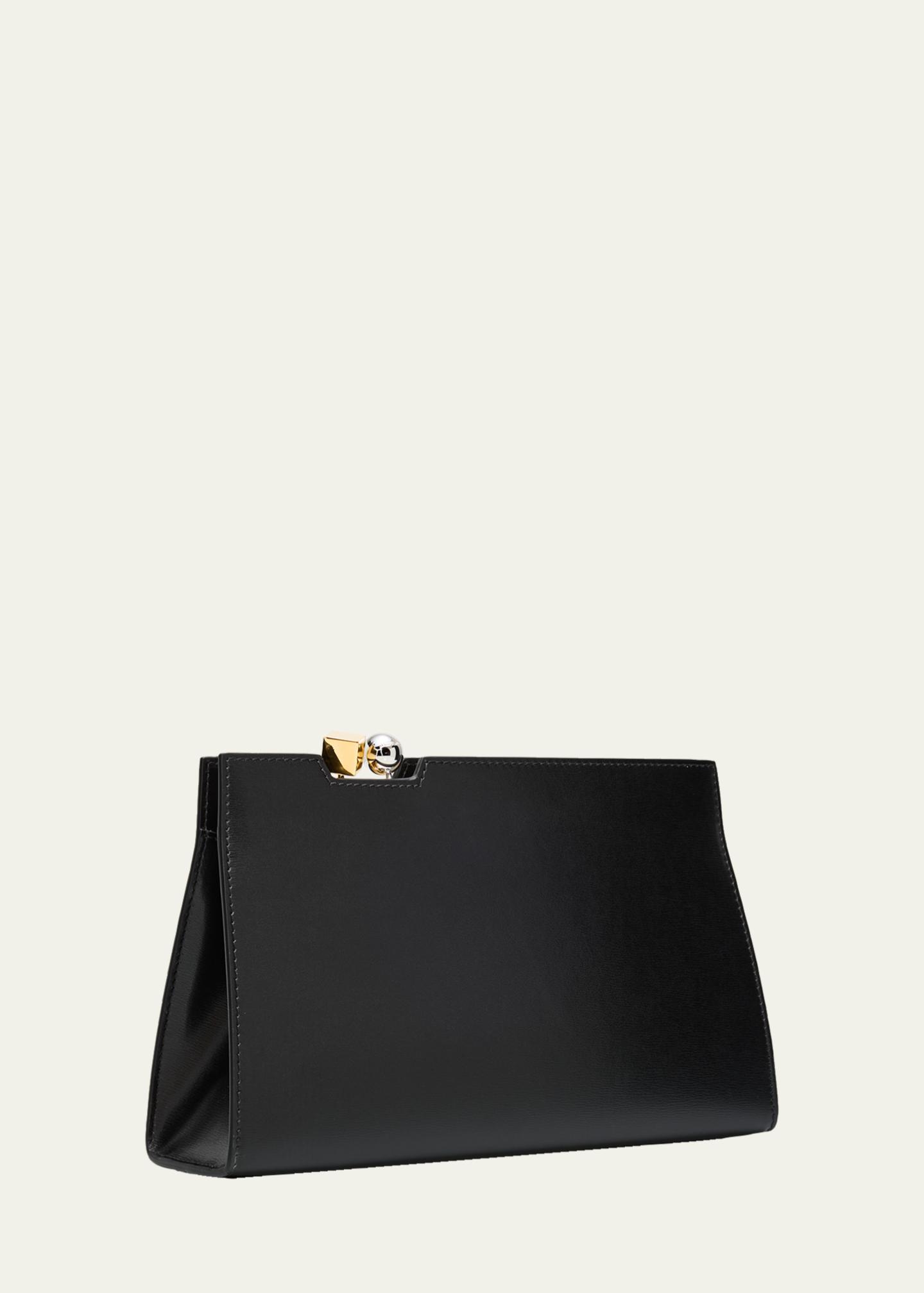 Jacquemus Le Salon Rond Carre Leather Clutch Bag - Bergdorf Goodman