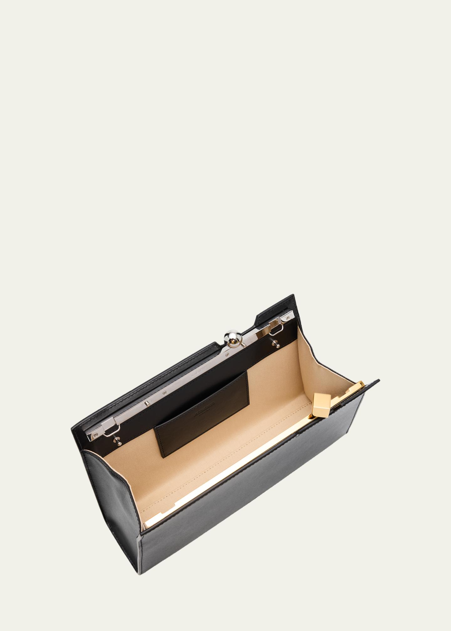 Jacquemus Le Salon Rond Carre Leather Clutch Bag - Bergdorf Goodman