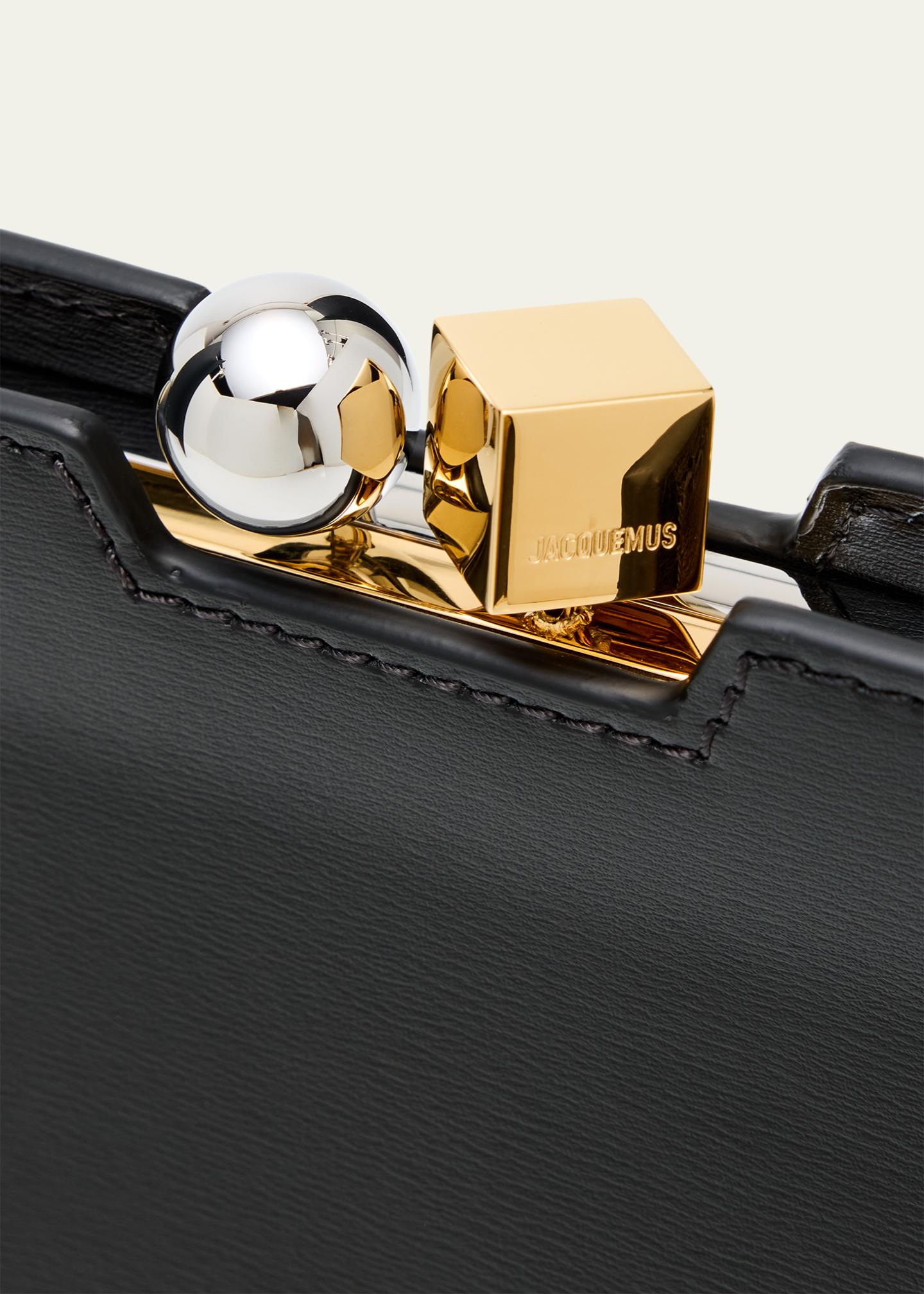Jacquemus Le Salon Rond Carre Leather Clutch Bag - Bergdorf Goodman