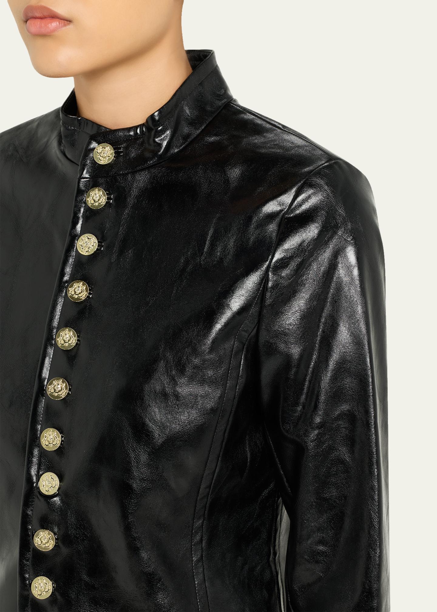 ALICE + OLIVIA Emerson Vegan Leather Jacket - Bergdorf Goodman