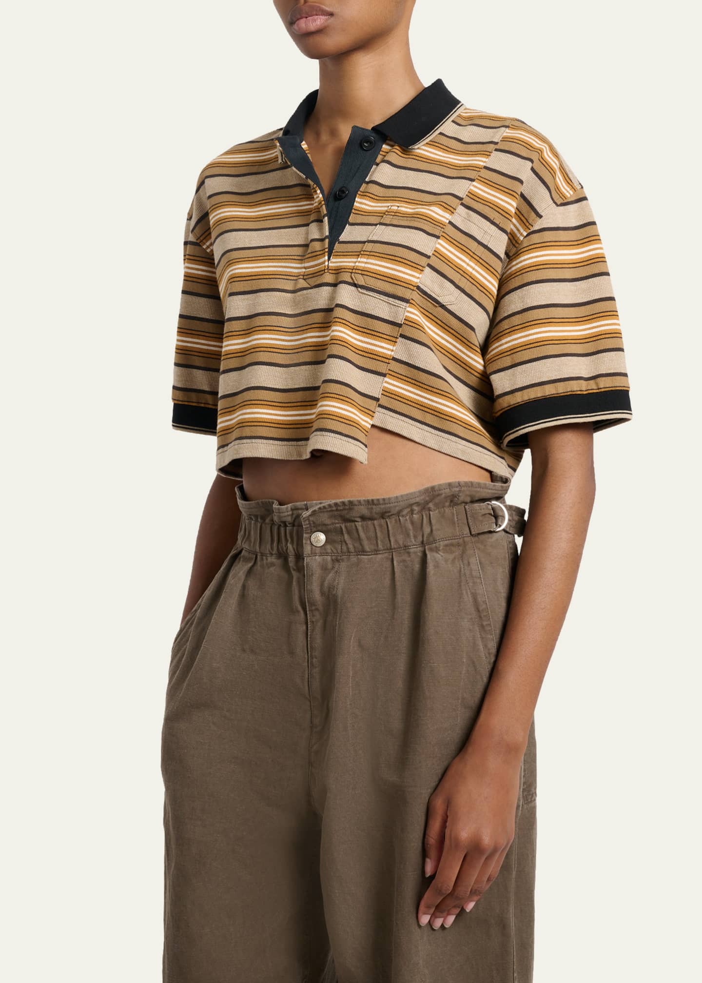 Etoile Isabel Marant Isalyne Reconstructed Striped Short-Sleeve