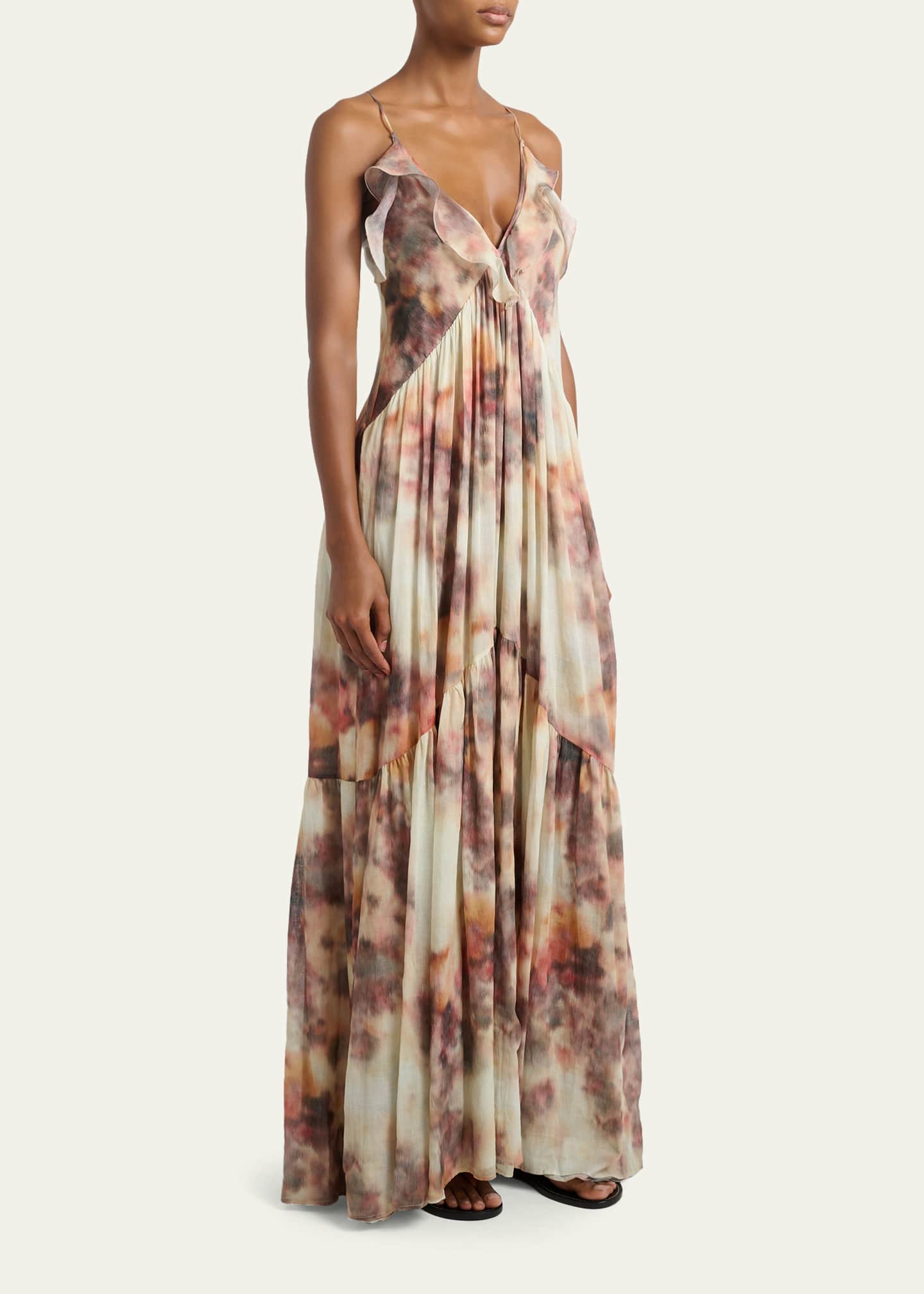 isabel marant evening dress LAYERED GOLD LACE BALL GOWN CD15711 main image 0
