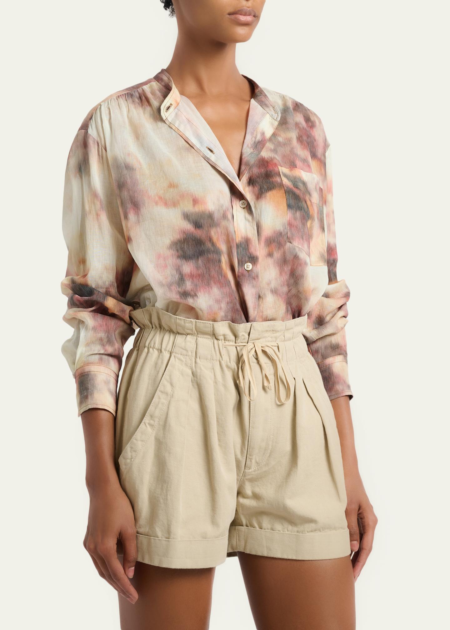 Etoile Isabel Marant Mexika Blur Floral-Print Button-Down Shirt 