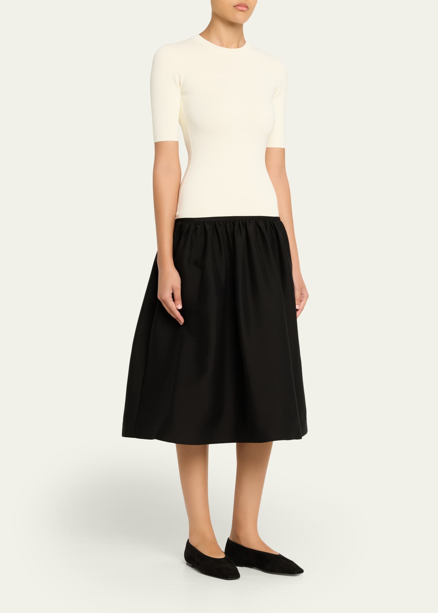 knee length dresses for ladies Satin slip dress black – TOTEME