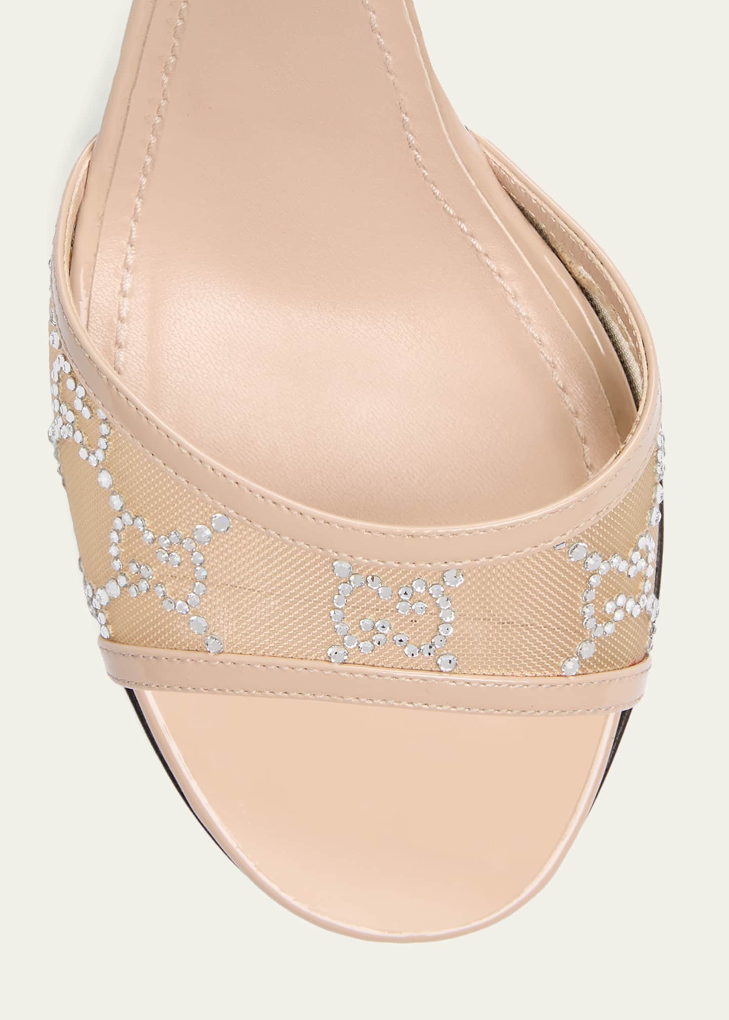 Gucci Erin Jeweled Leather Stiletto Sandals - Bergdorf Goodman