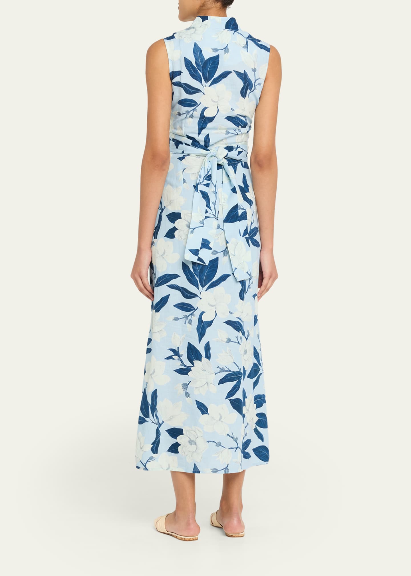 Hand Draped Linen Day Dress S