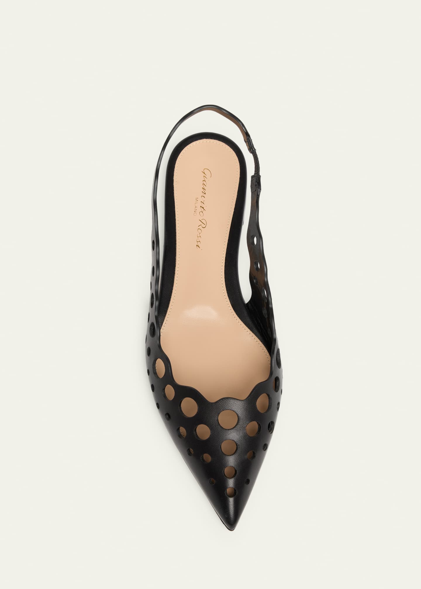 Gianvito Rossi Perforated Nappa Leather Slingback Flats - Bergdorf