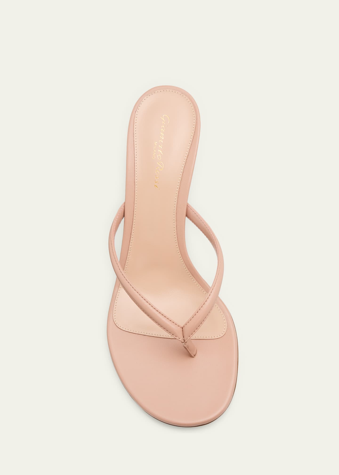 Gianvito Rossi 70mm Nappa Leather Thong Sandals - Bergdorf Goodman