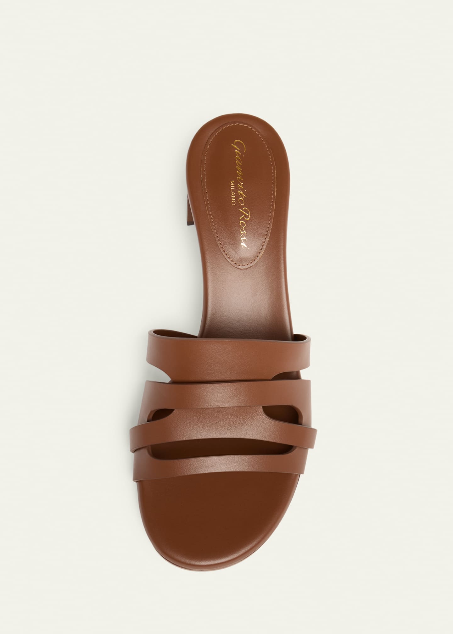 Gianvito Rossi 45mm Calfskin Leather Mule Sandals - Bergdorf Goodman