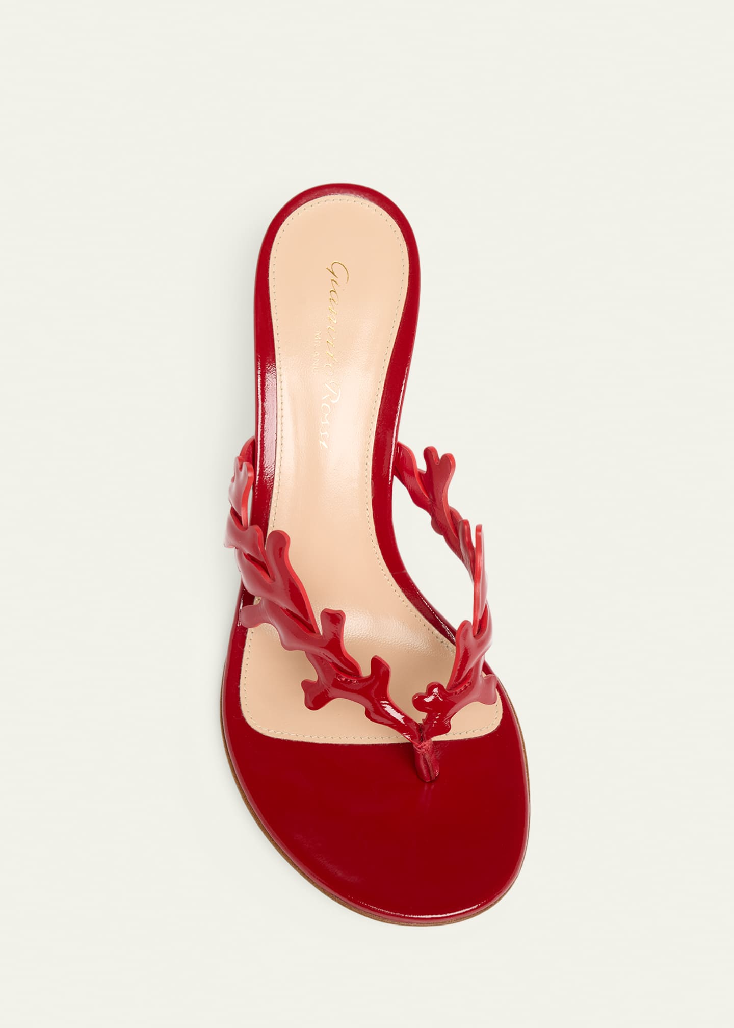 Gianvito Rossi 70mm Ocean Patent Leather Thong Sandals - Bergdorf