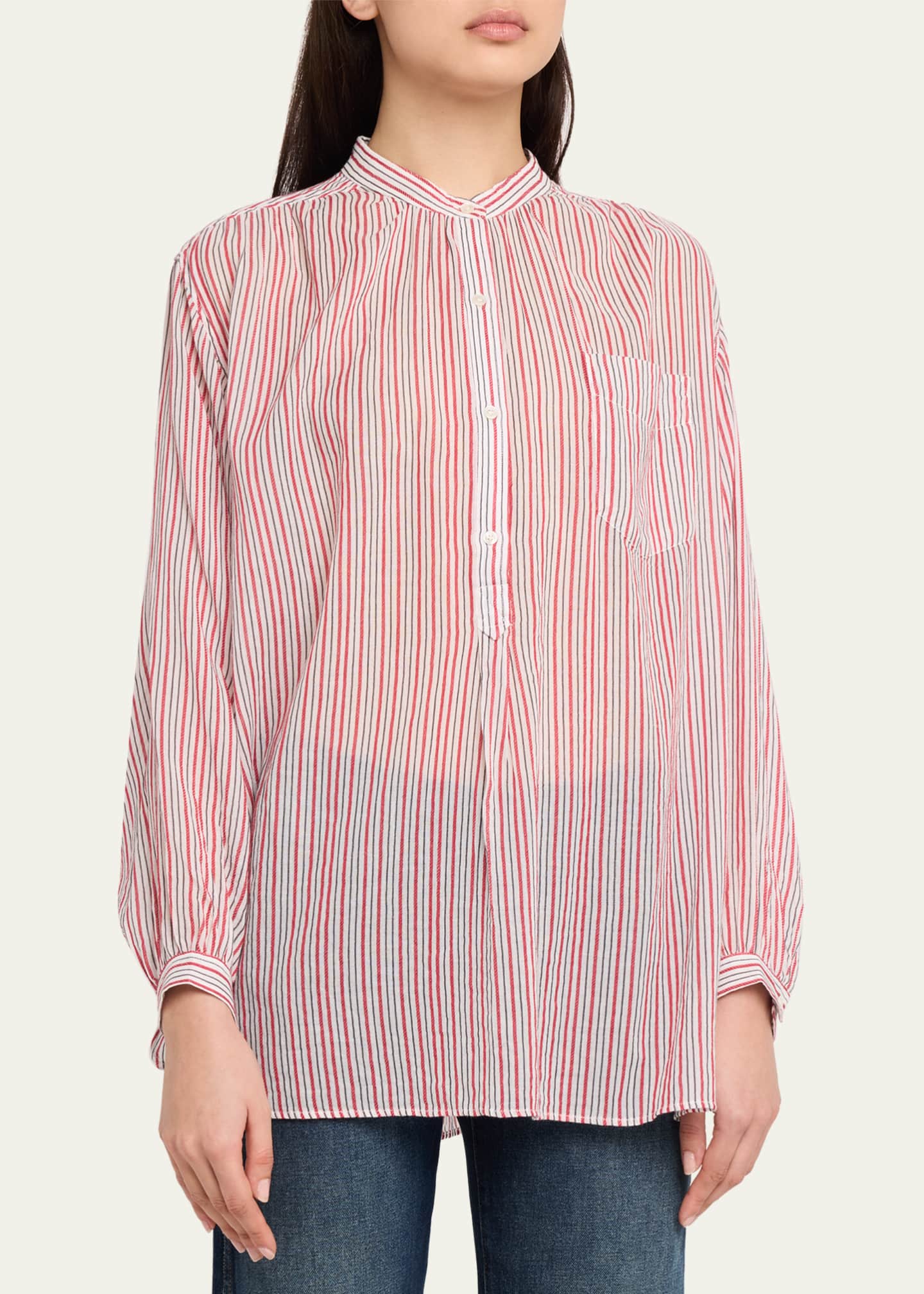 Etoile Isabel Marant Sapha Stripe Long-Sleeve Tunic - Bergdorf Goodman