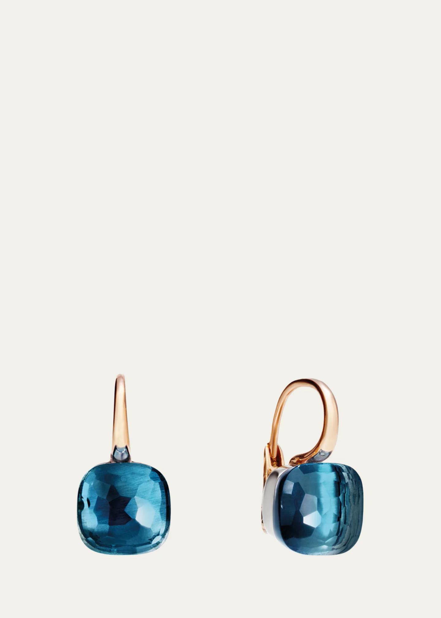 Pomellato Nudo Two-Tone 18K Gold & London Blue Topaz Drop Earrings ...