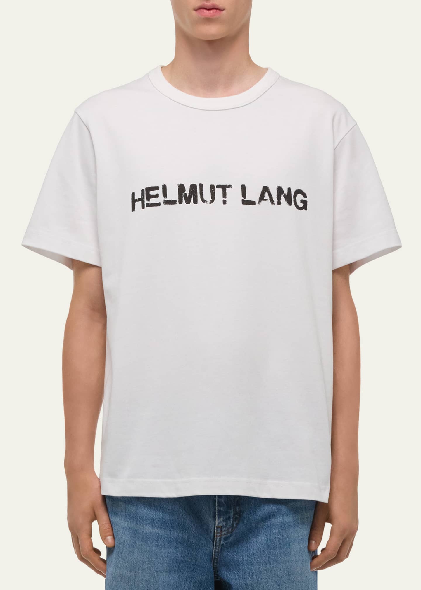 Helmut Lang Men's Relaxed-Fit Stencil Cotton Tee - Bergdorf Goodman