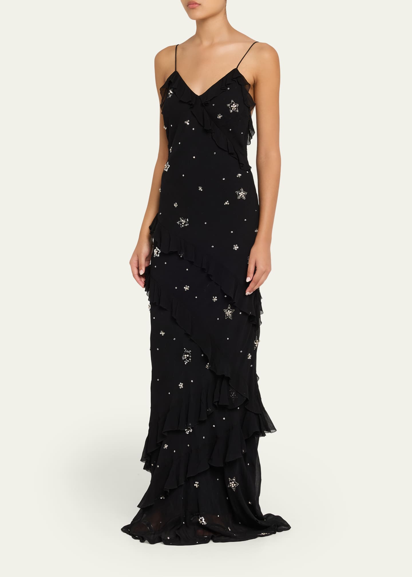 chinese dress ladies Rialto Floral Chiffon Maxi Dress- Women's Designer Luxury Dresses main image 1