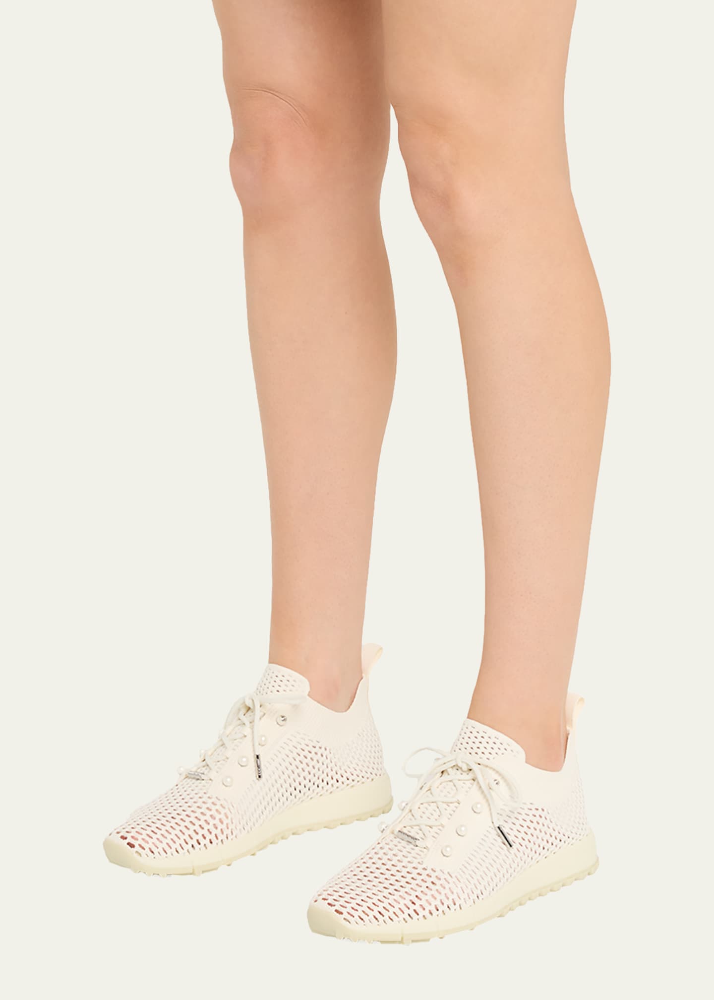 Jimmy Choo Veles Crochet-Knit Low-Top Trainers - Bergdorf Goodman
