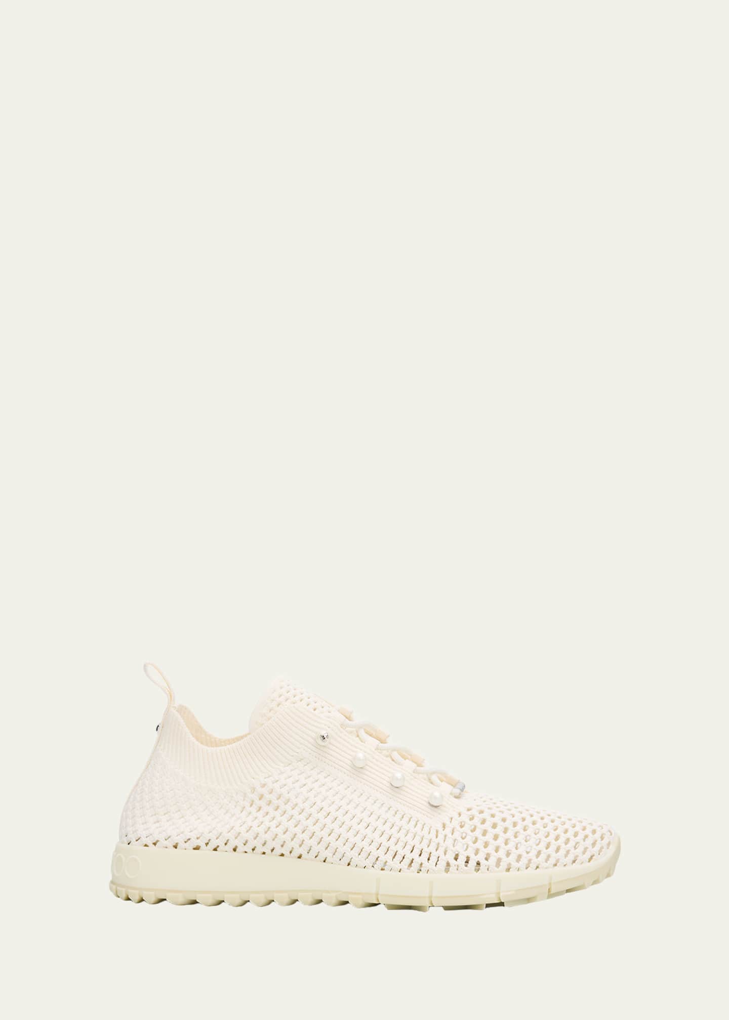 Jimmy Choo Veles Crochet-Knit Low-Top Trainers - Bergdorf Goodman
