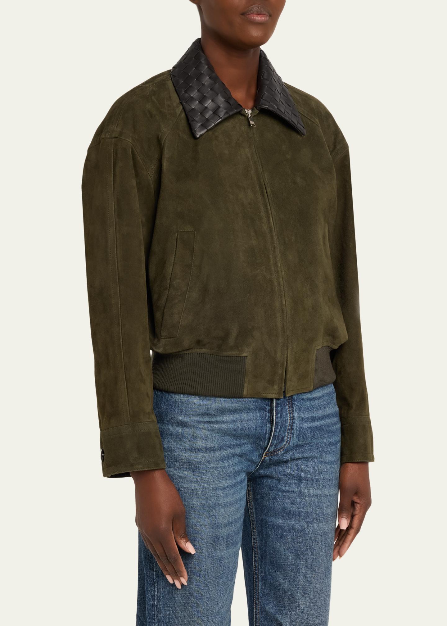 Bottega Veneta Suede Leather Blouson Jacket - Bergdorf Goodman