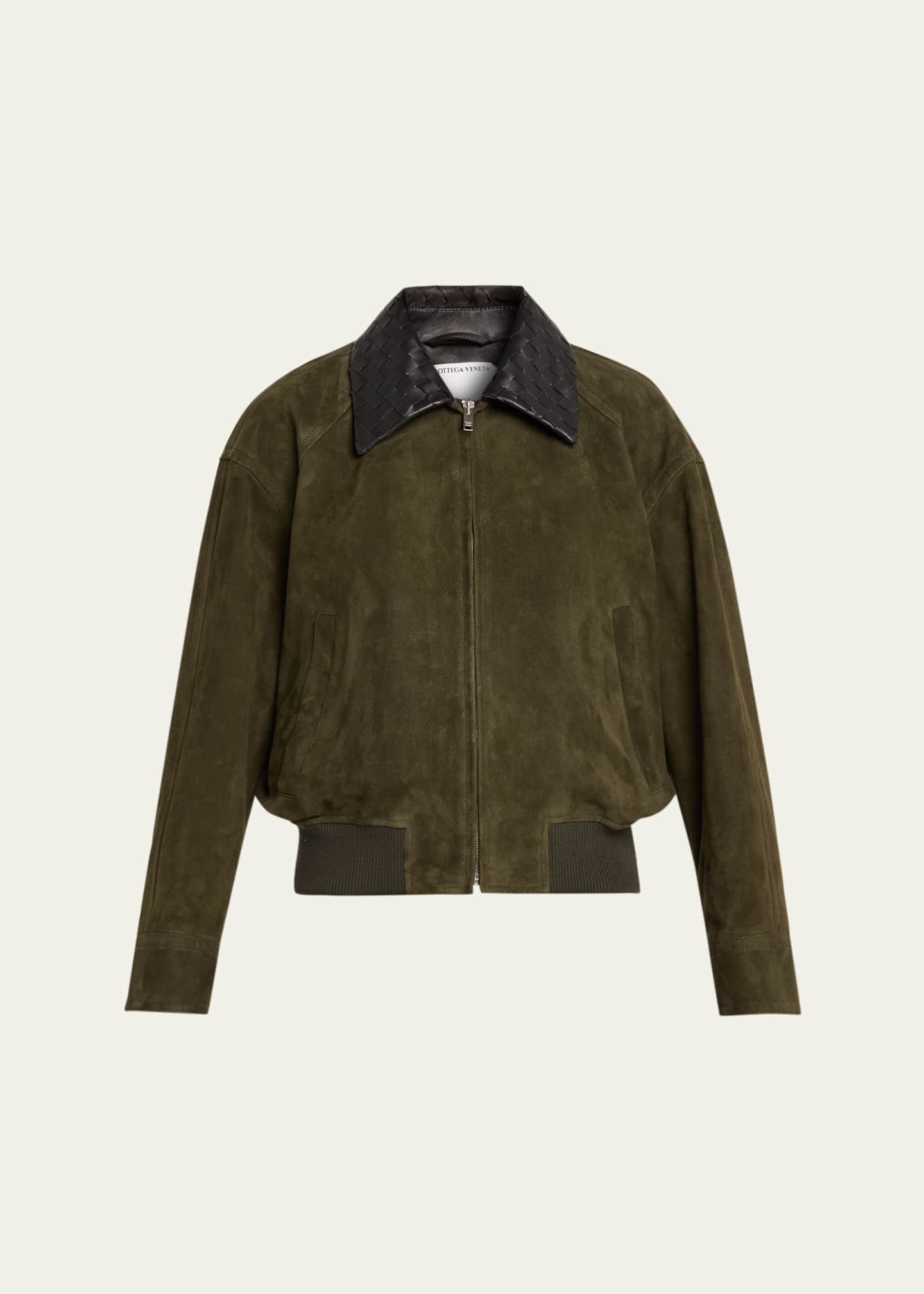 Bottega Veneta Suede Leather Blouson Jacket - Bergdorf Goodman