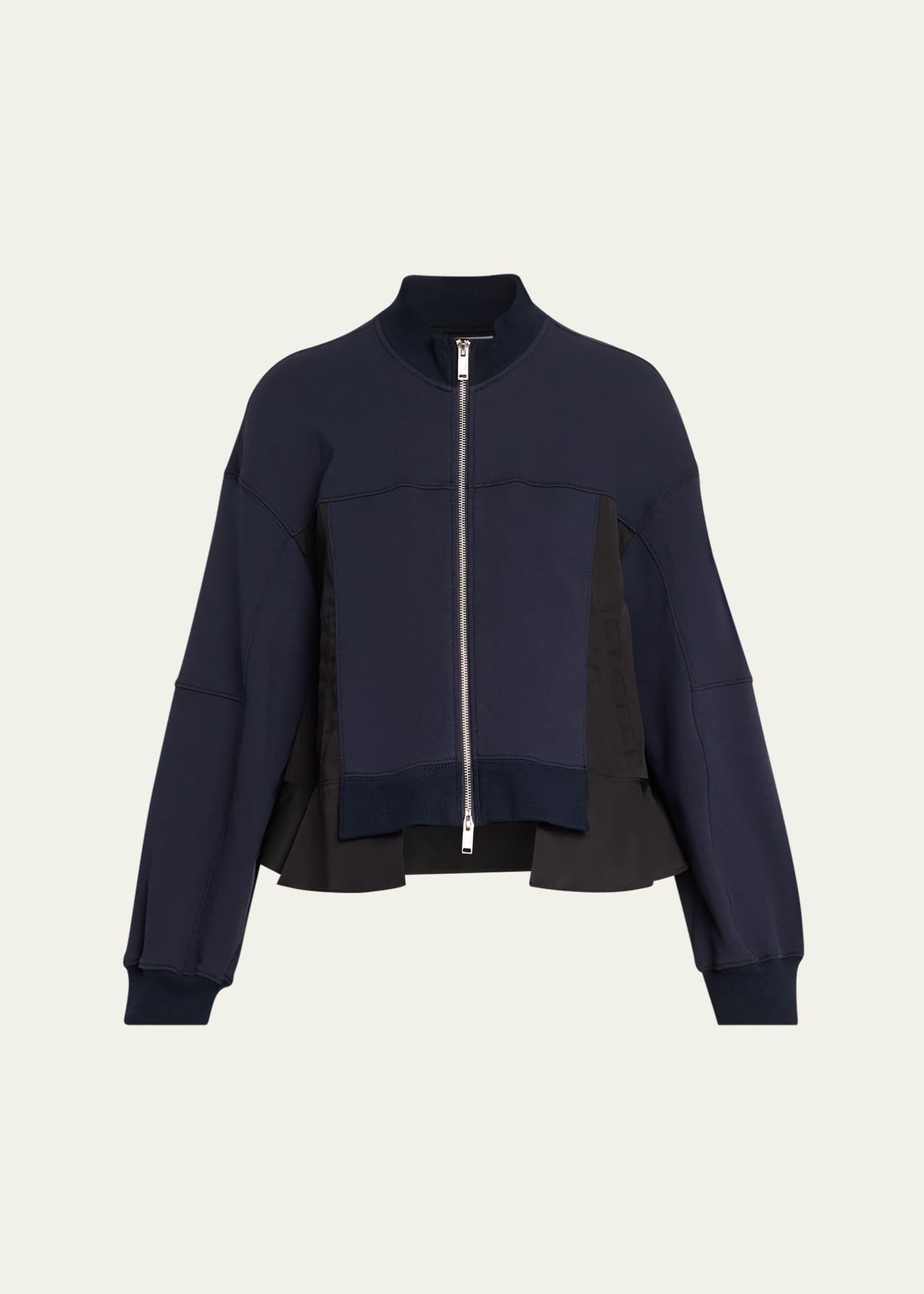 3.1 Phillip Lim ウールロングスリーブジップジャケット 3.1 Phillip Lim Asymmetric Sport Jacket with Ripstop Panels
