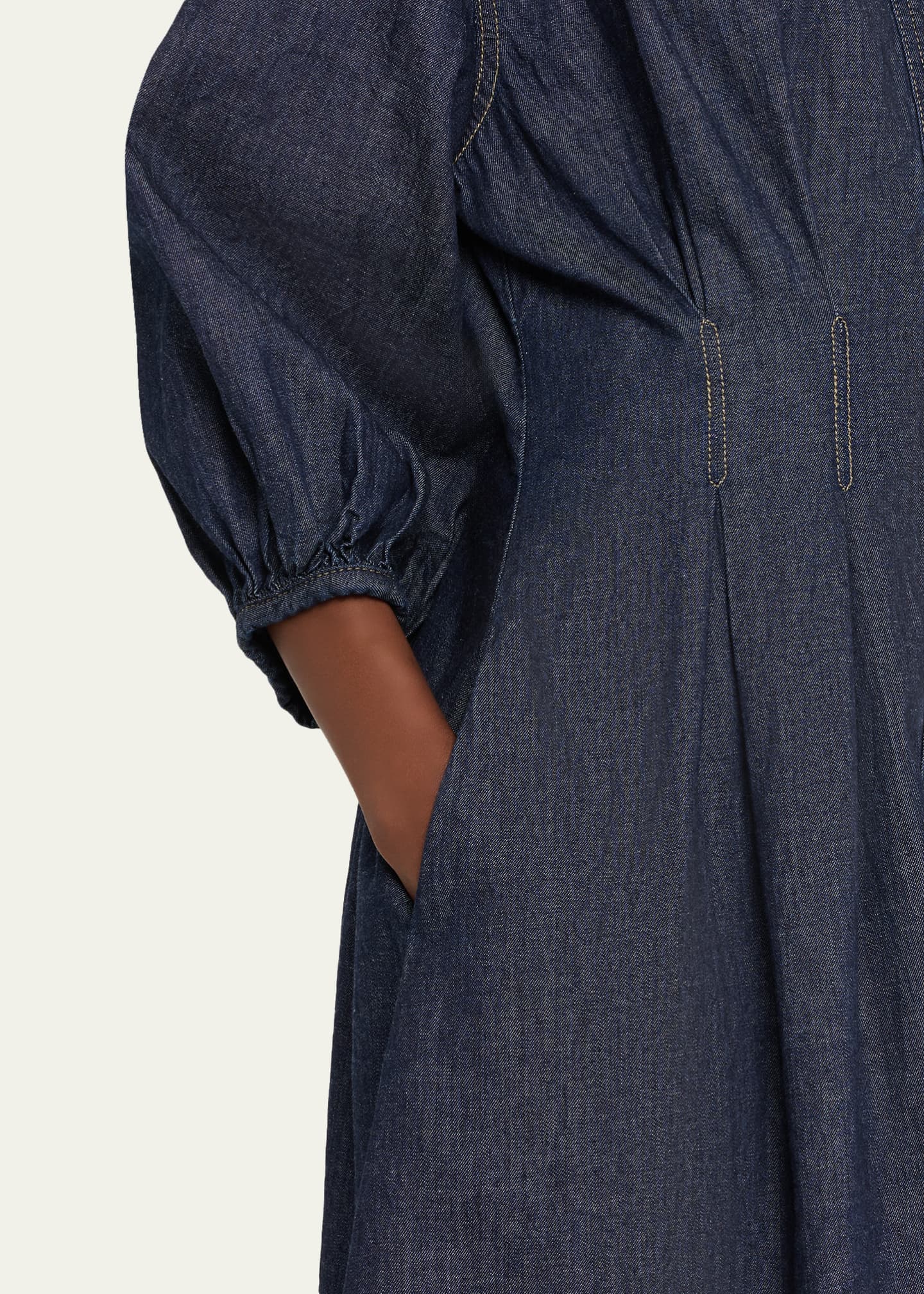 Mason Dress in Denim Shirting